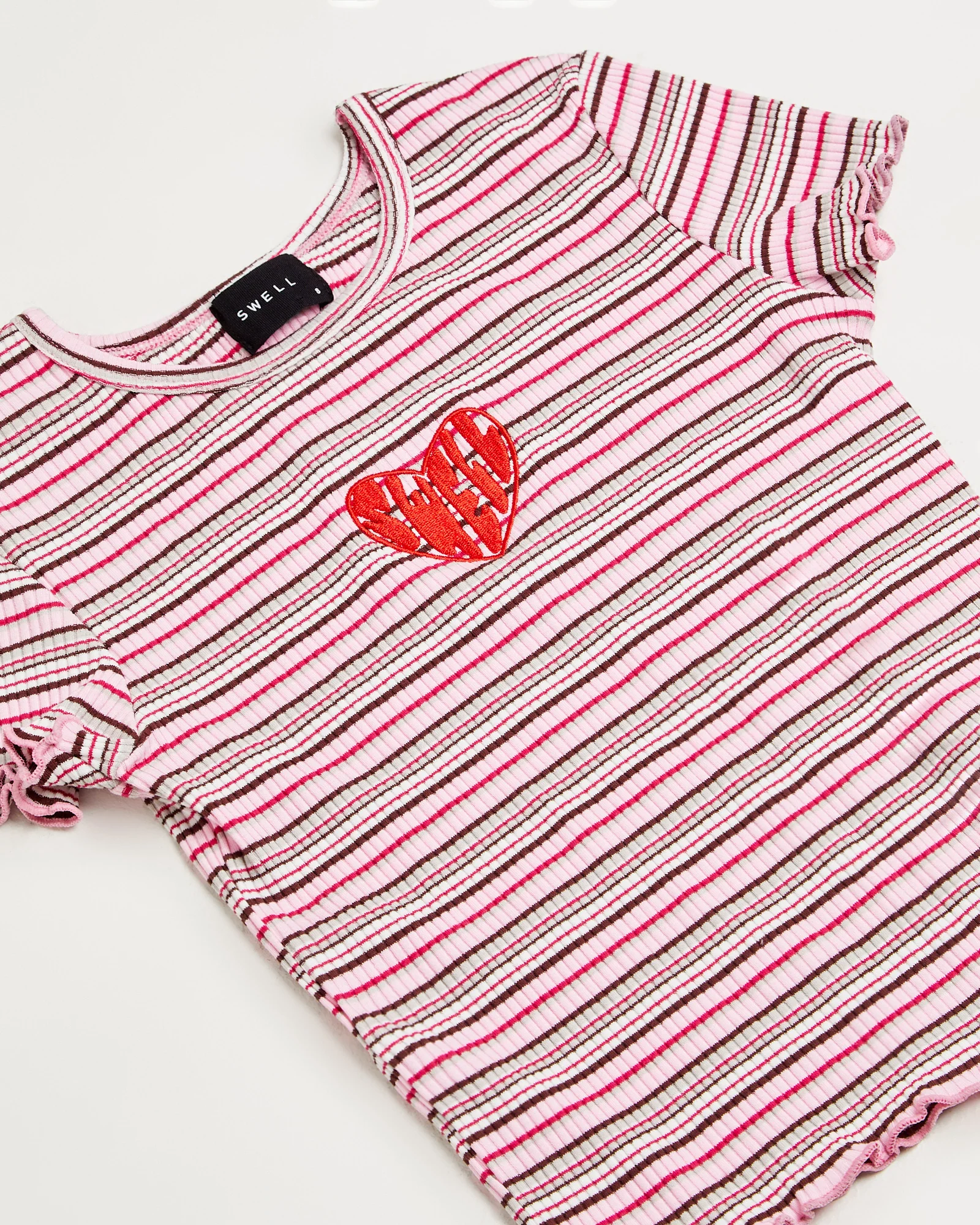 Charlotte Striped Ribbed T-Shirt - Image 2