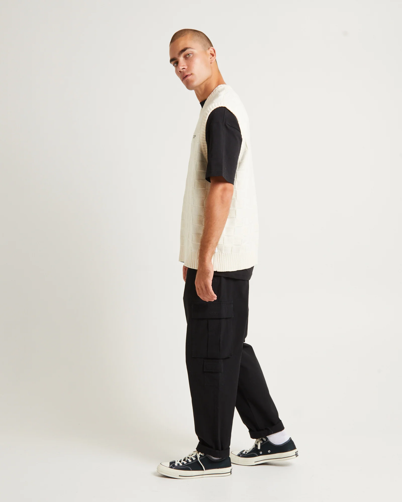 Check Knit Vest - Image 4