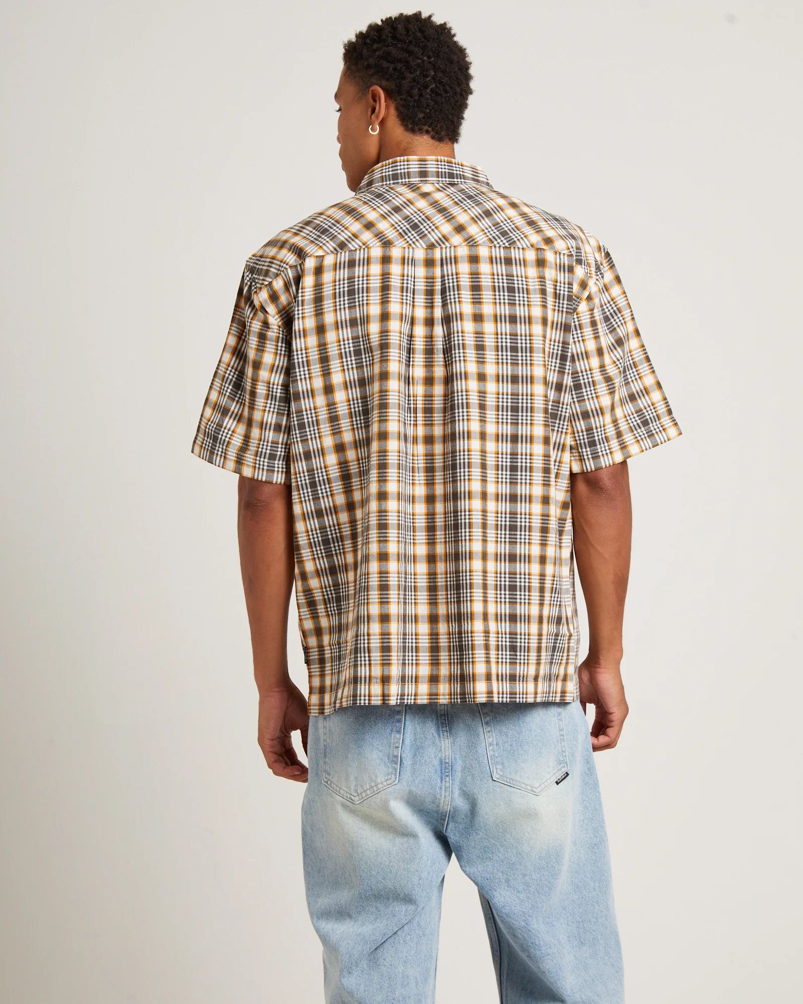Check Out Recycled Short Sleeve Shirt in Moonbeam Check - Image 2