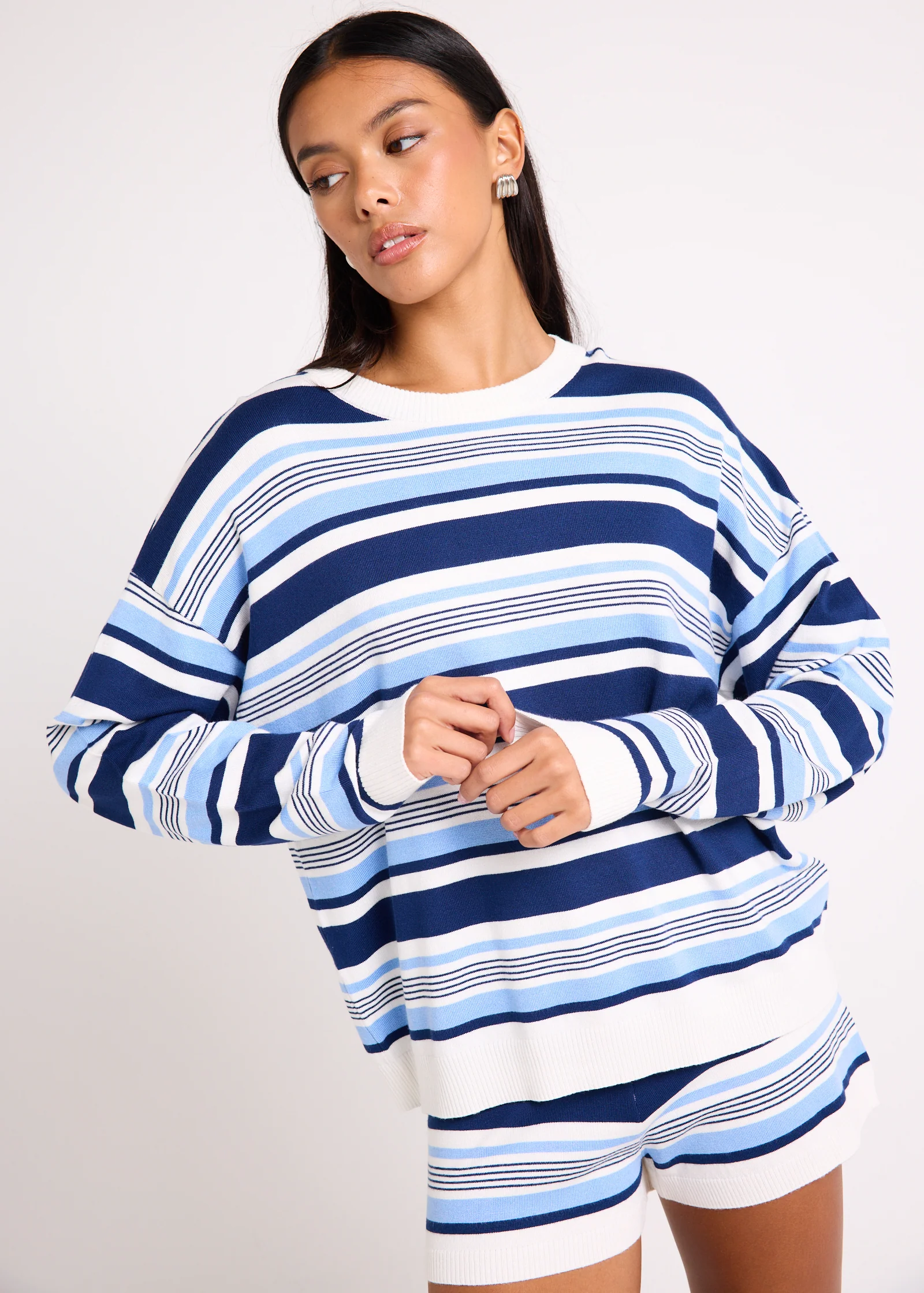 Chiara Stripes Knit Shorts - Image 3