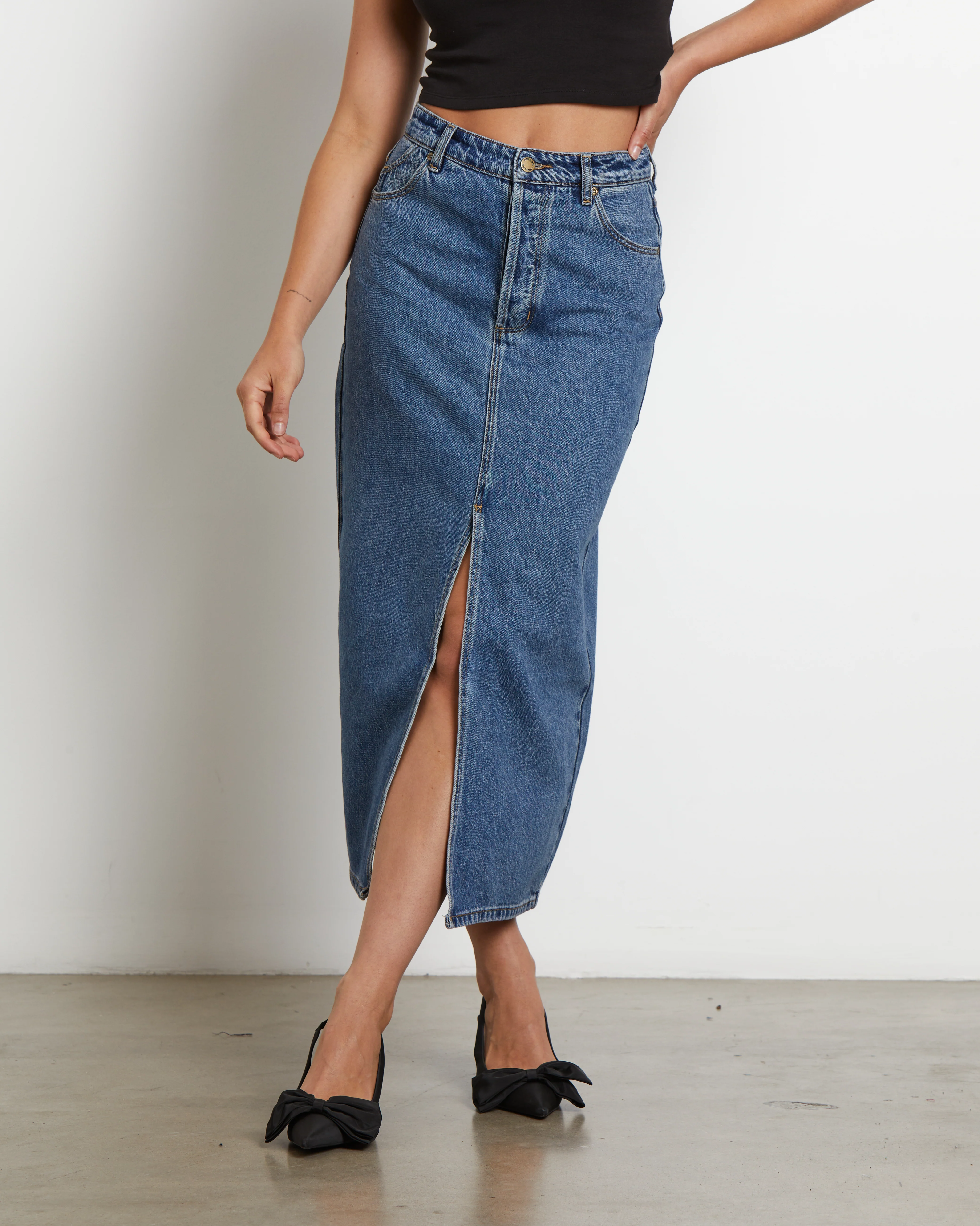 Chicago Midi Denim Skirt - Image 3
