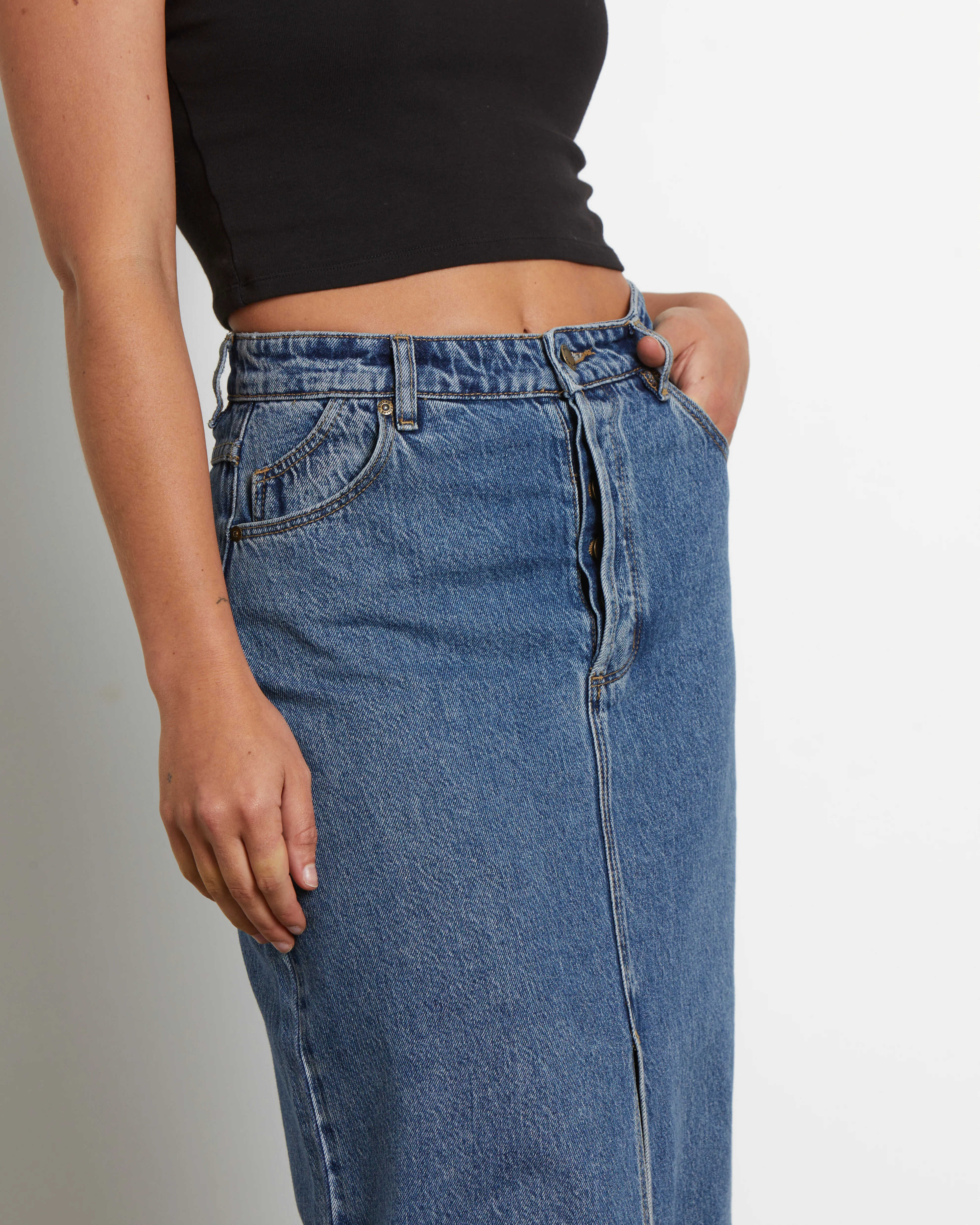 Chicago Midi Denim Skirt - Image 5