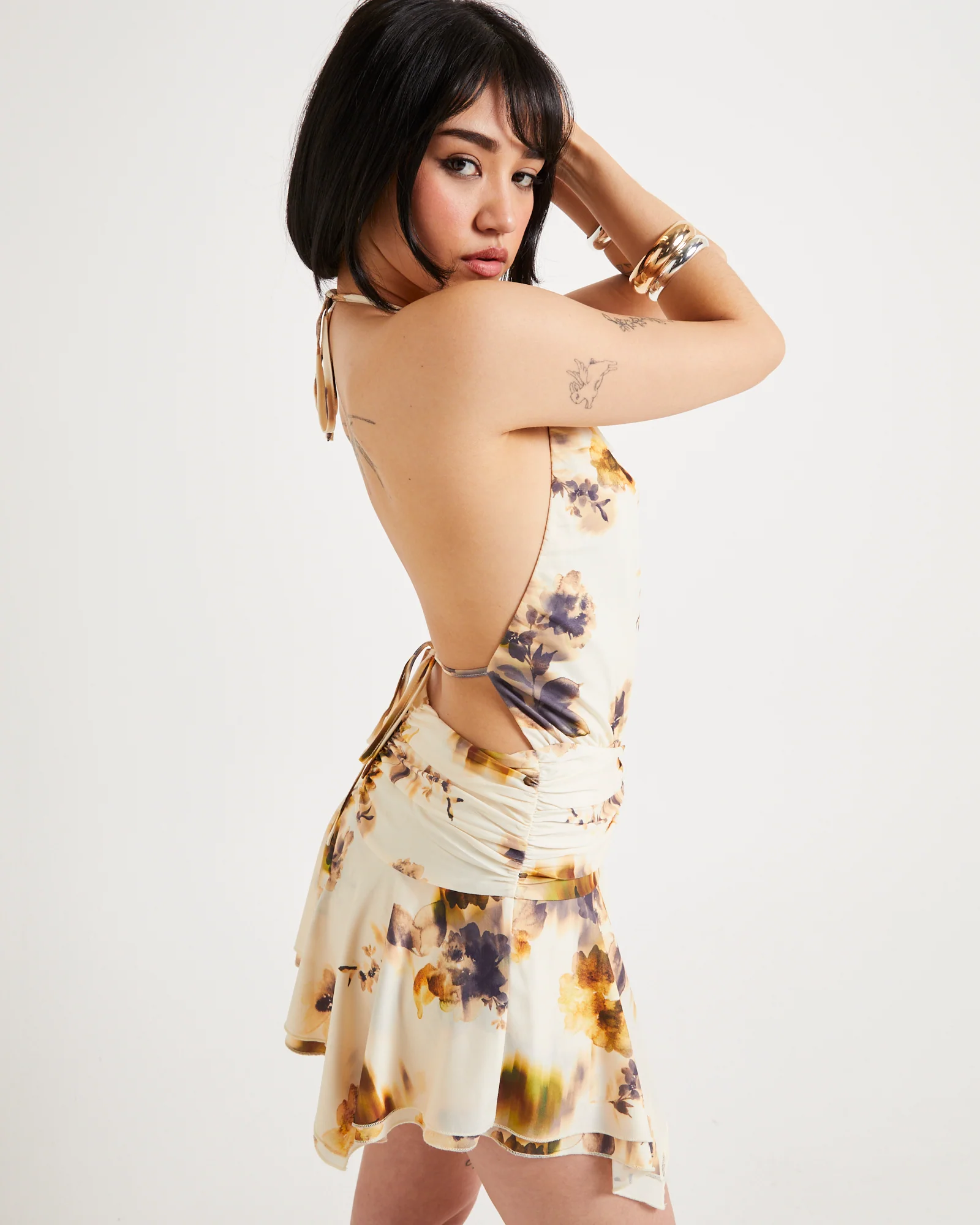 Chloe Halter Cowl Neck Dress - Image 5