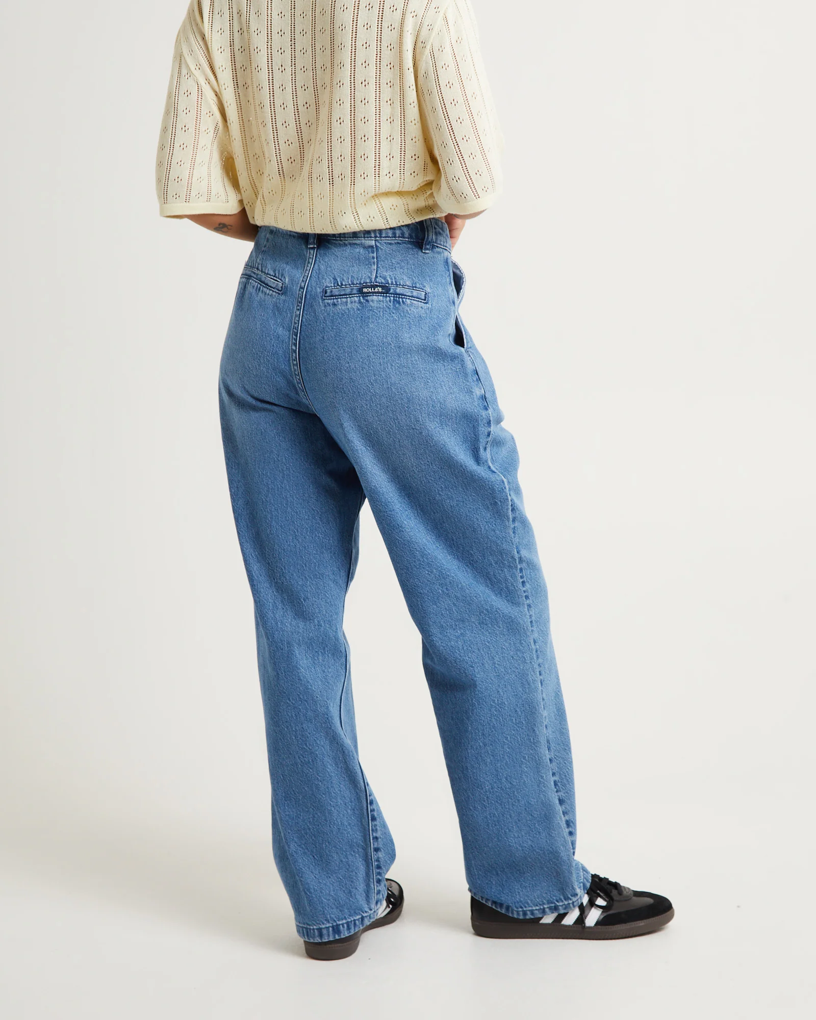 Chloe Pleat Denim Jeans Azure - Image 2