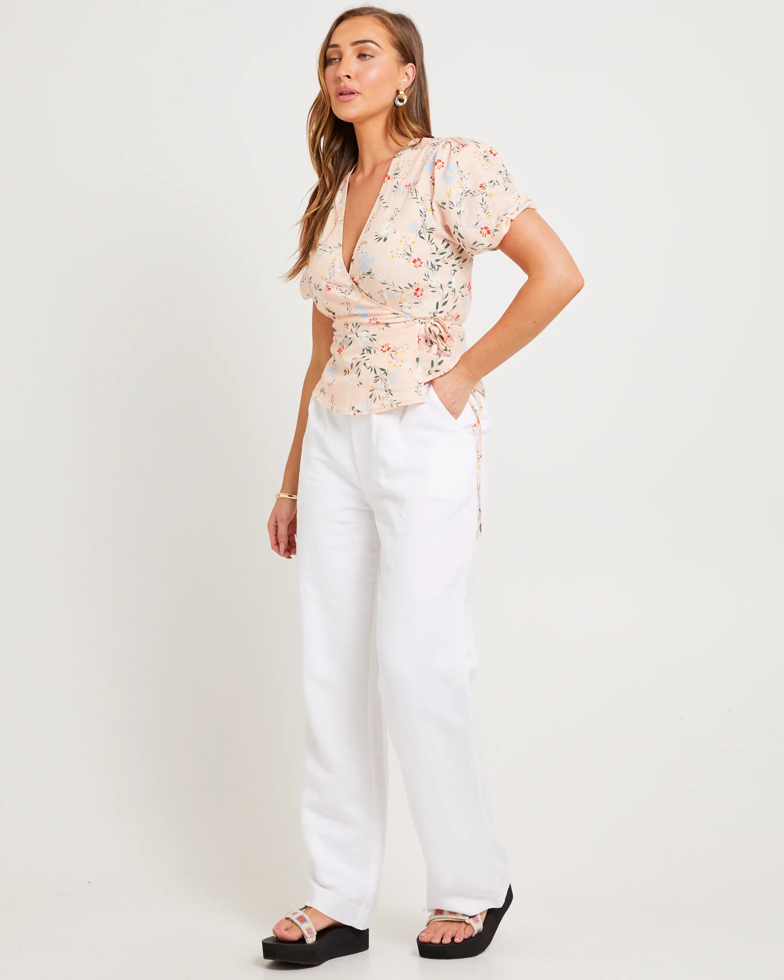 Chloe Pleat Linen Pants - Image 4