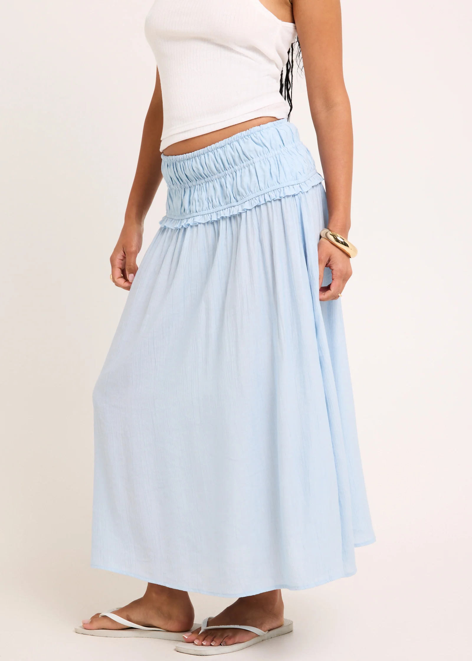 Chloe Shirred Midi Skirt - Image 3