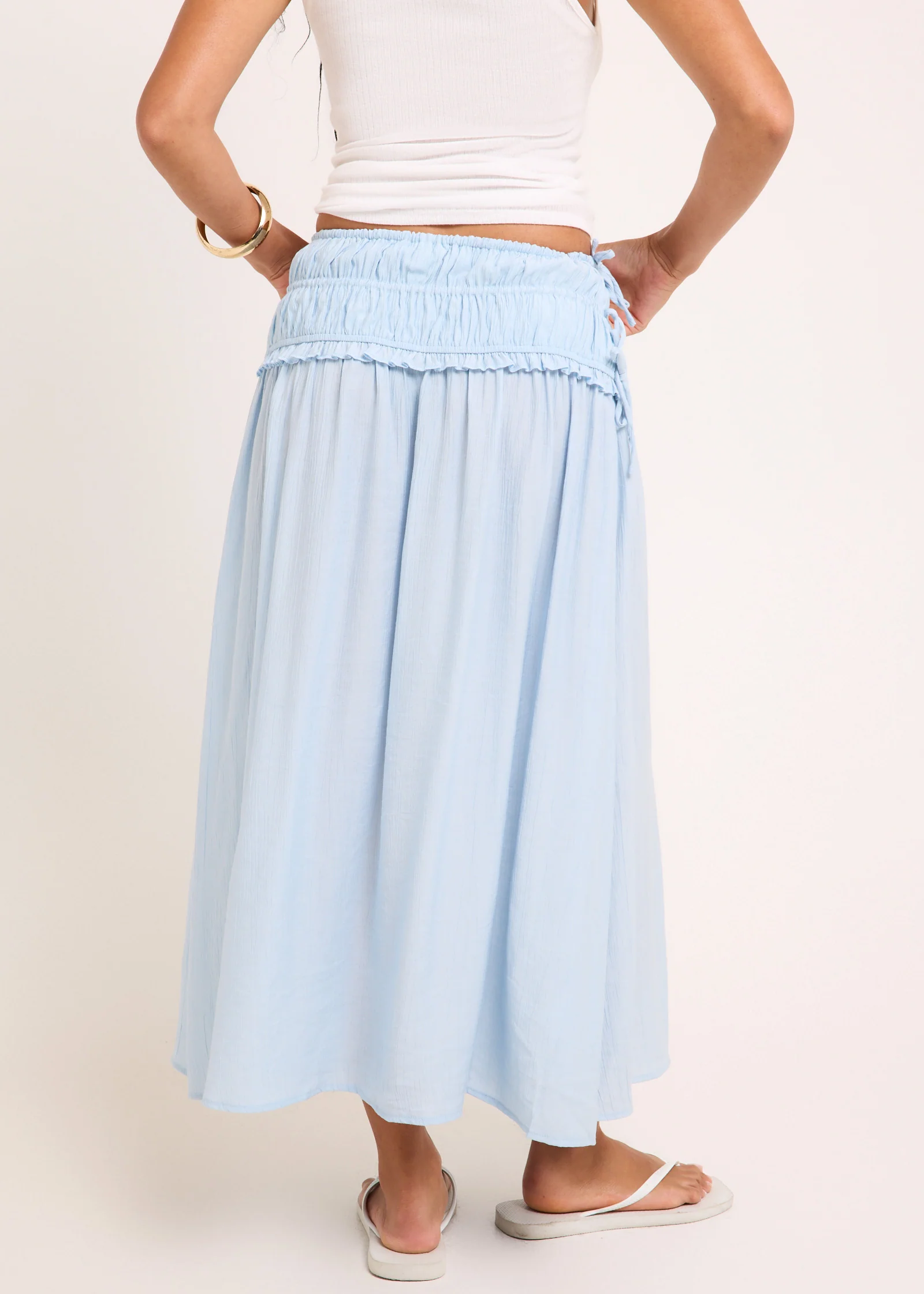 Chloe Shirred Midi Skirt - Image 4
