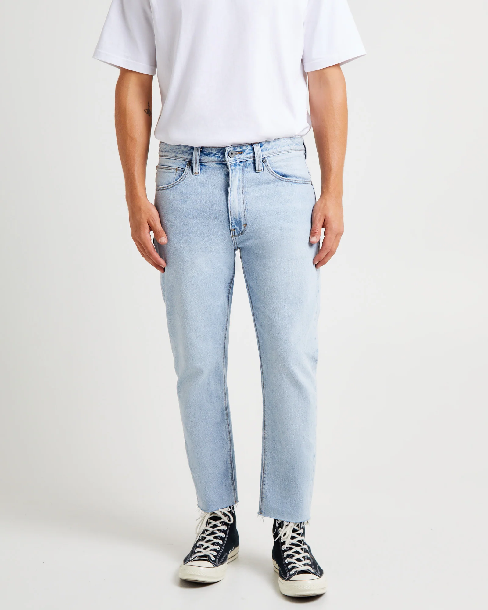 Chopped Straight Denim Jeans - Image 4