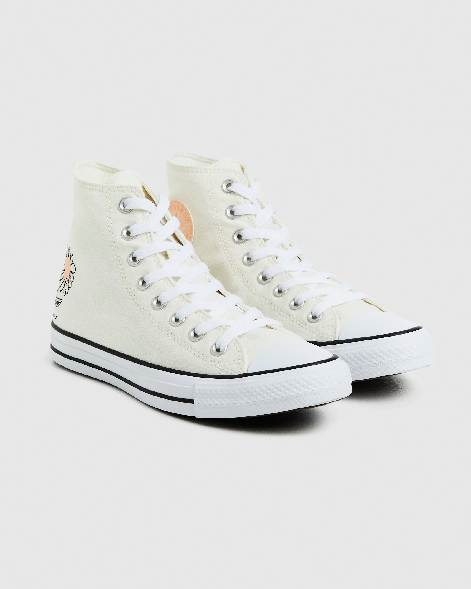Chuck Taylor All Star Hi Top Sneakers Summer Florals White - Image 3
