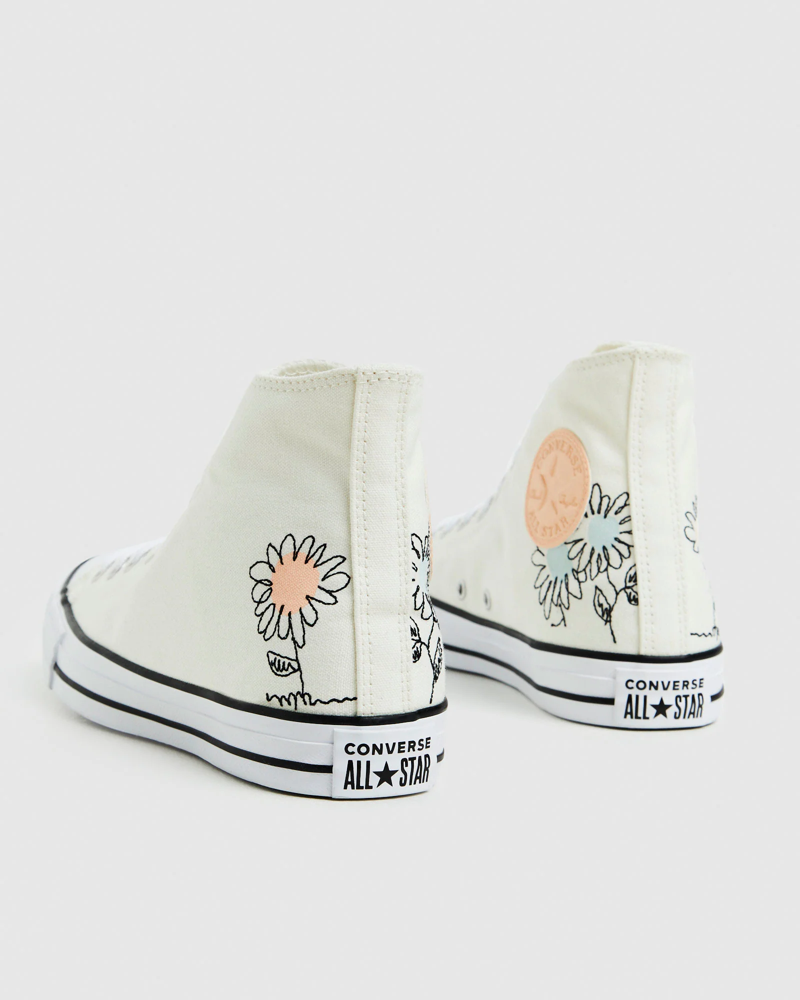 Chuck Taylor All Star Hi Top Sneakers Summer Florals White - Image 6