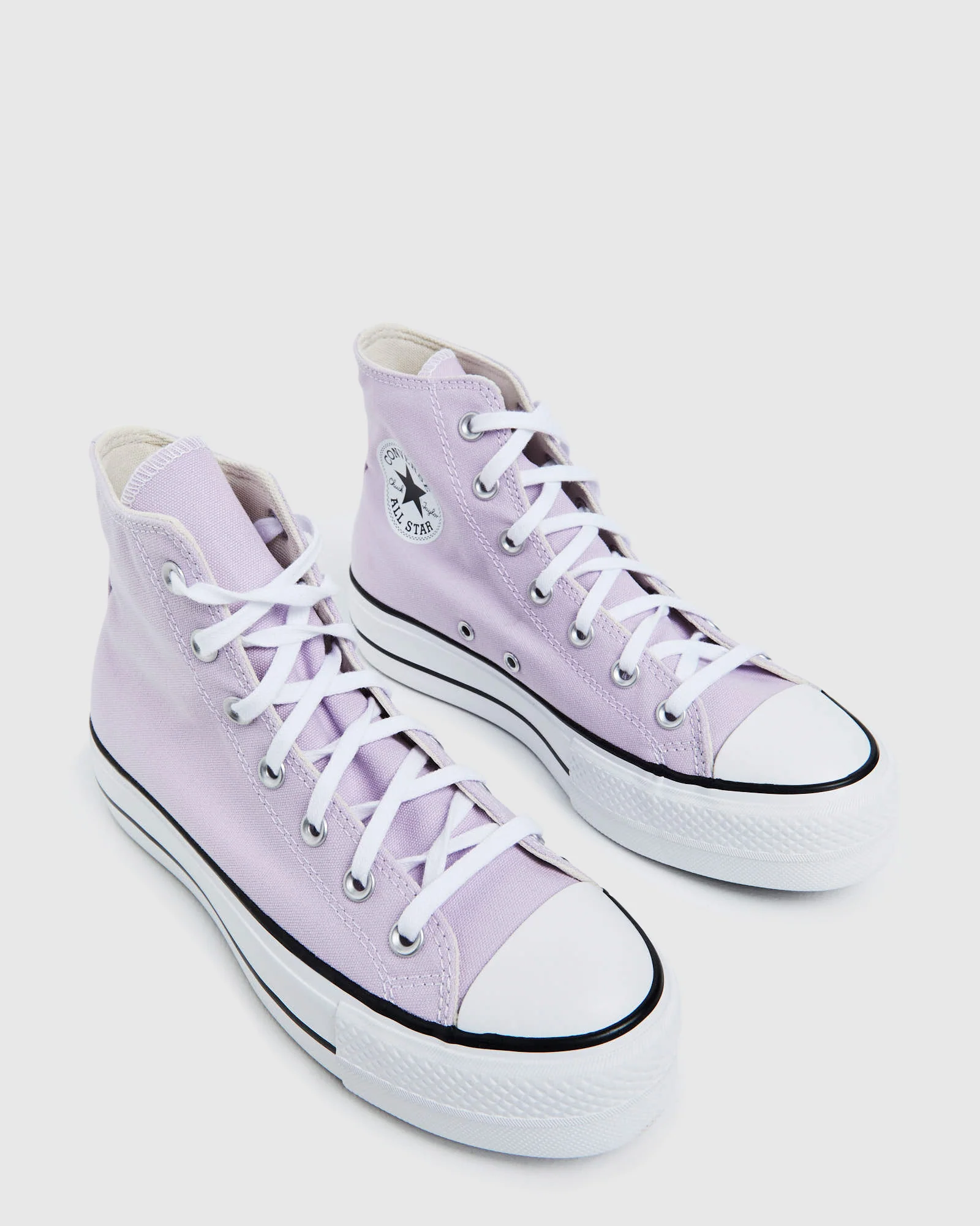 Chuck Taylor All Star Lift Platform Canvas Sneakers Purple - Image 3