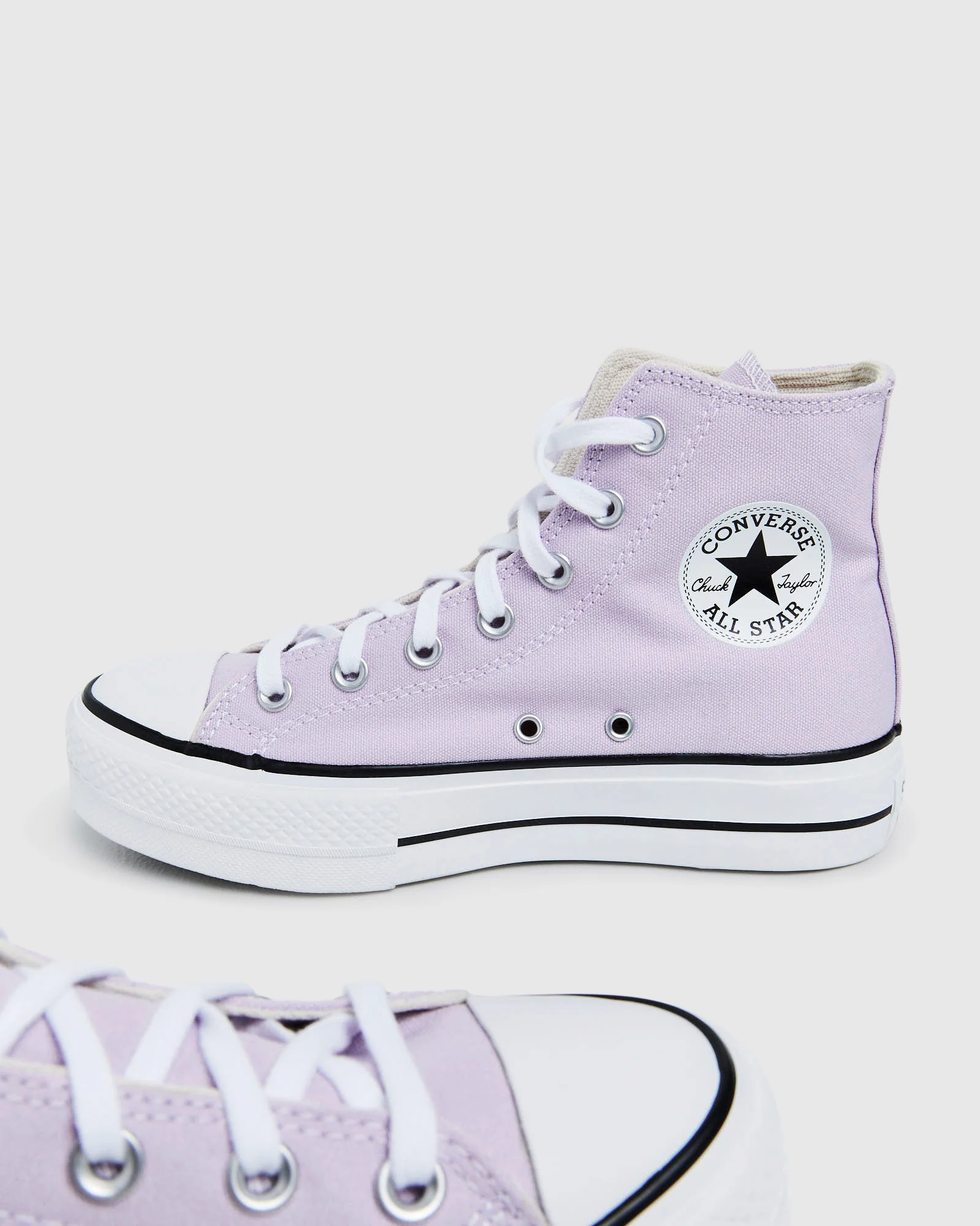 Chuck Taylor All Star Lift Platform Canvas Sneakers Purple - Image 4
