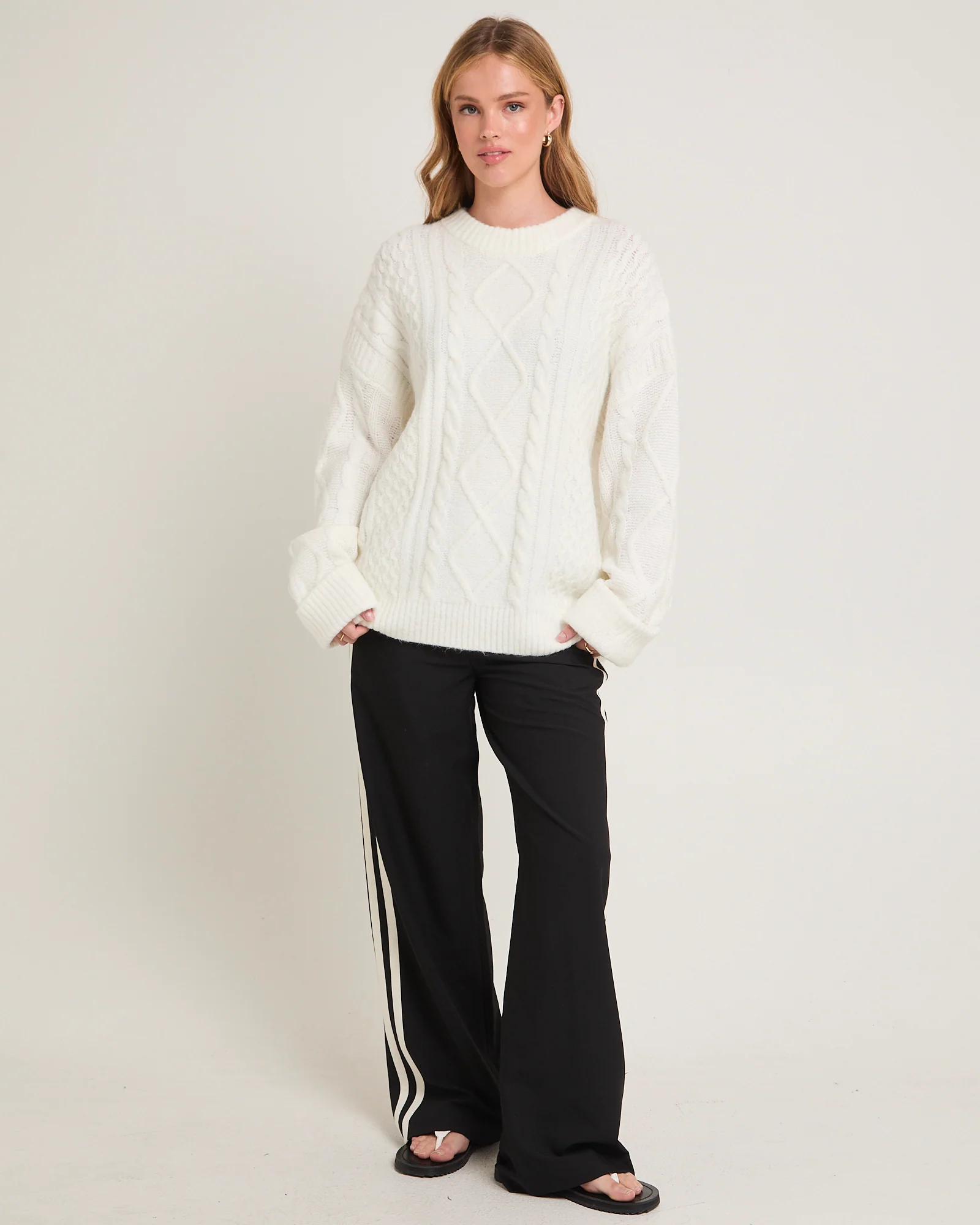 Clara Cable Knit Sweater - Image 3