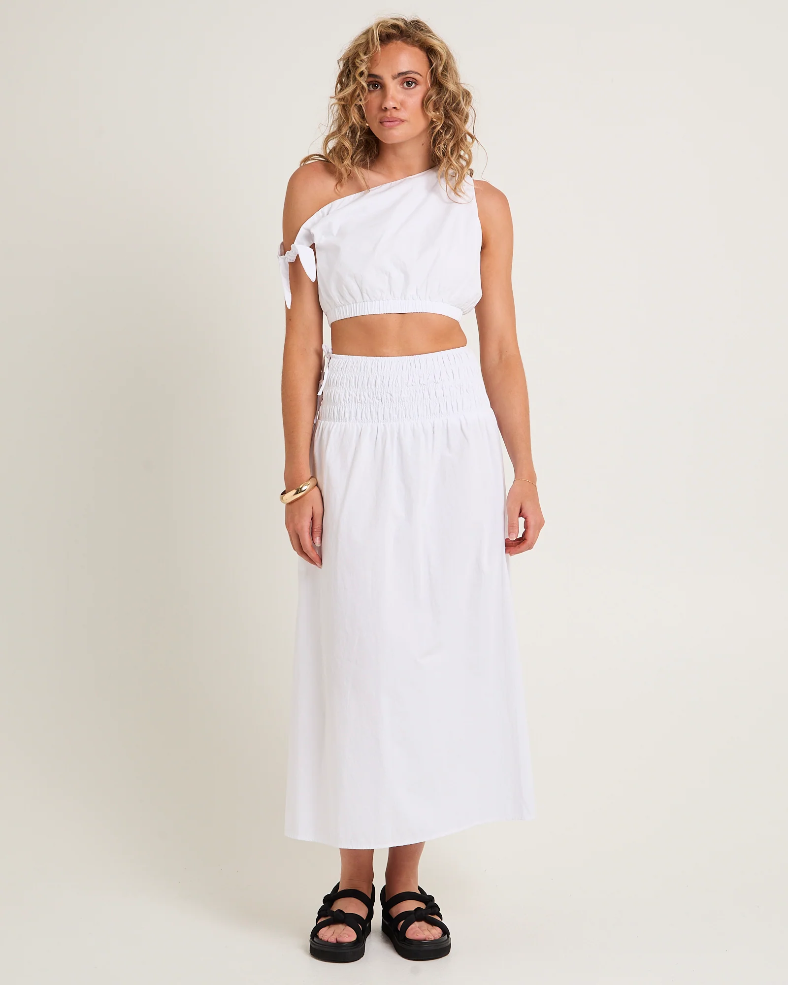 Clara Tie Side Midi Skirt - Image 3