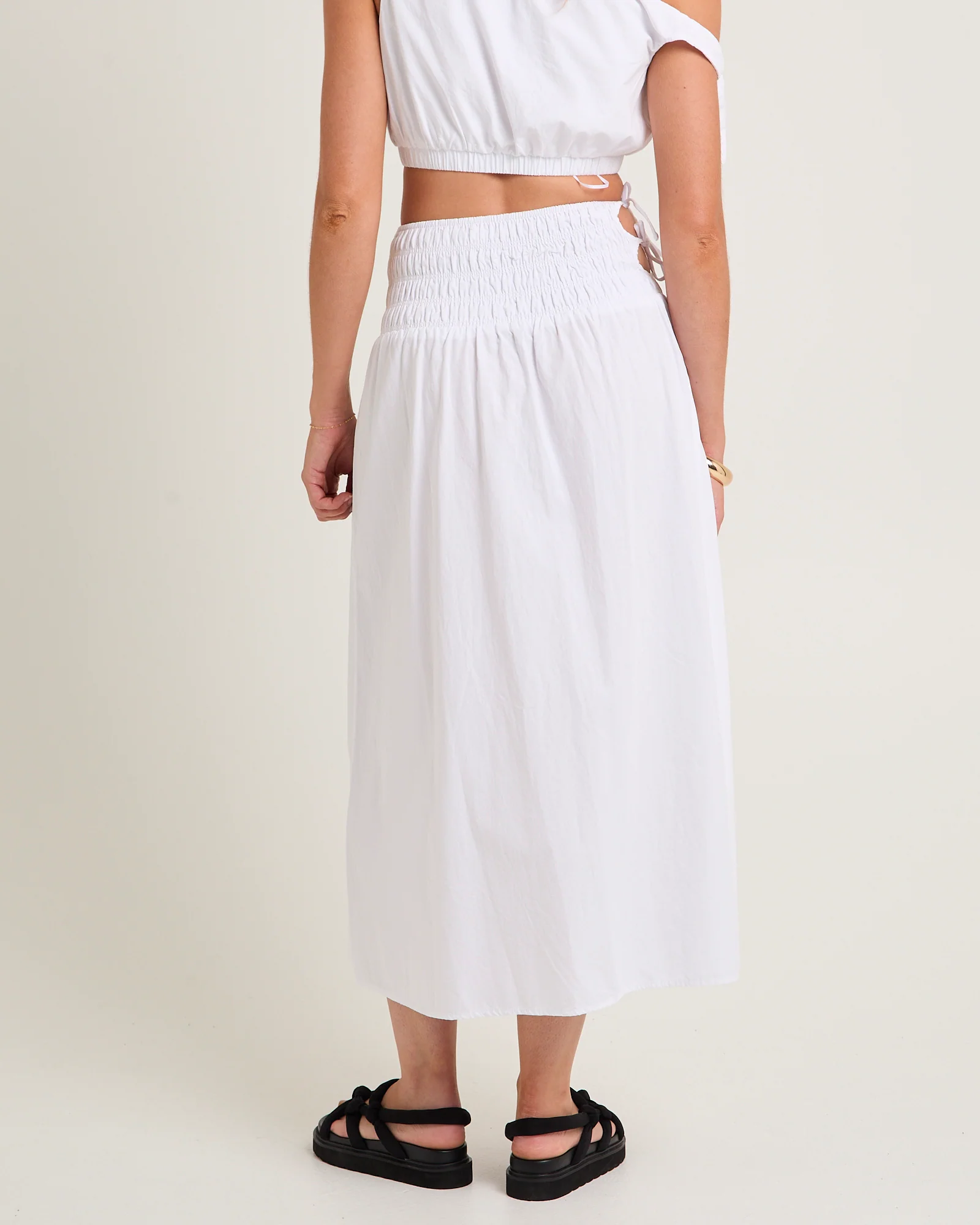 Clara Tie Side Midi Skirt - Image 5