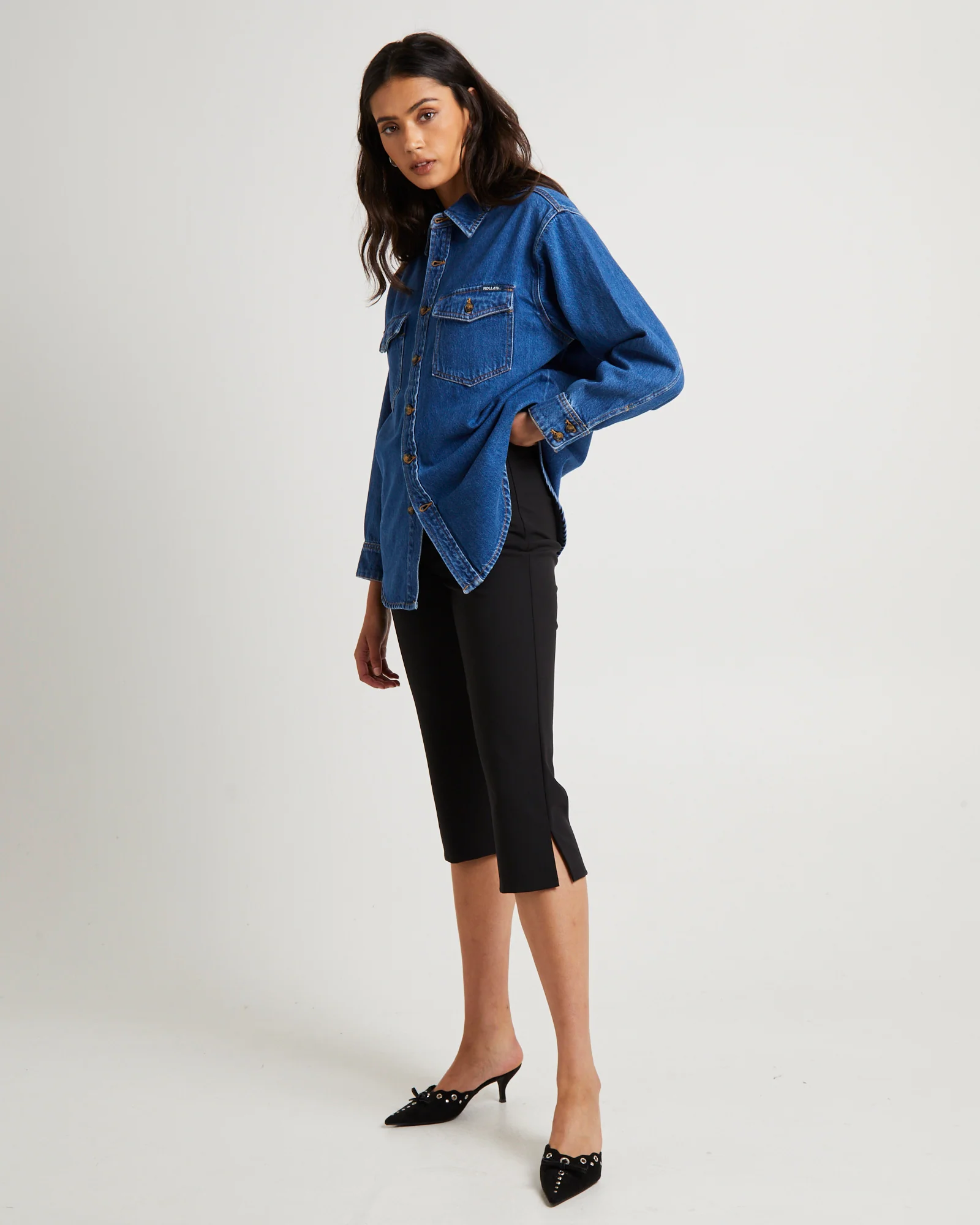 Classic Denim Shacket Ashley - Image 3