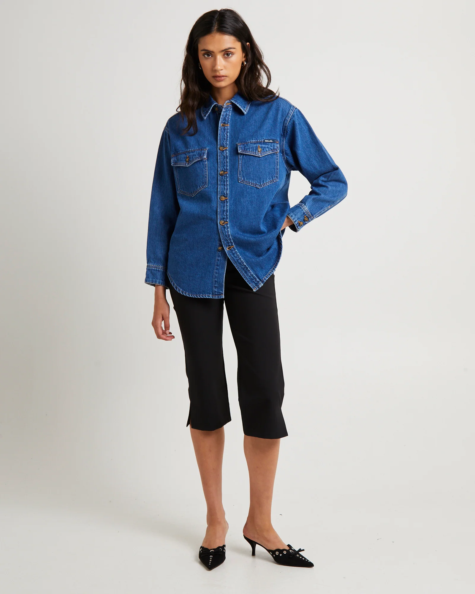 Classic Denim Shacket Ashley - Image 4