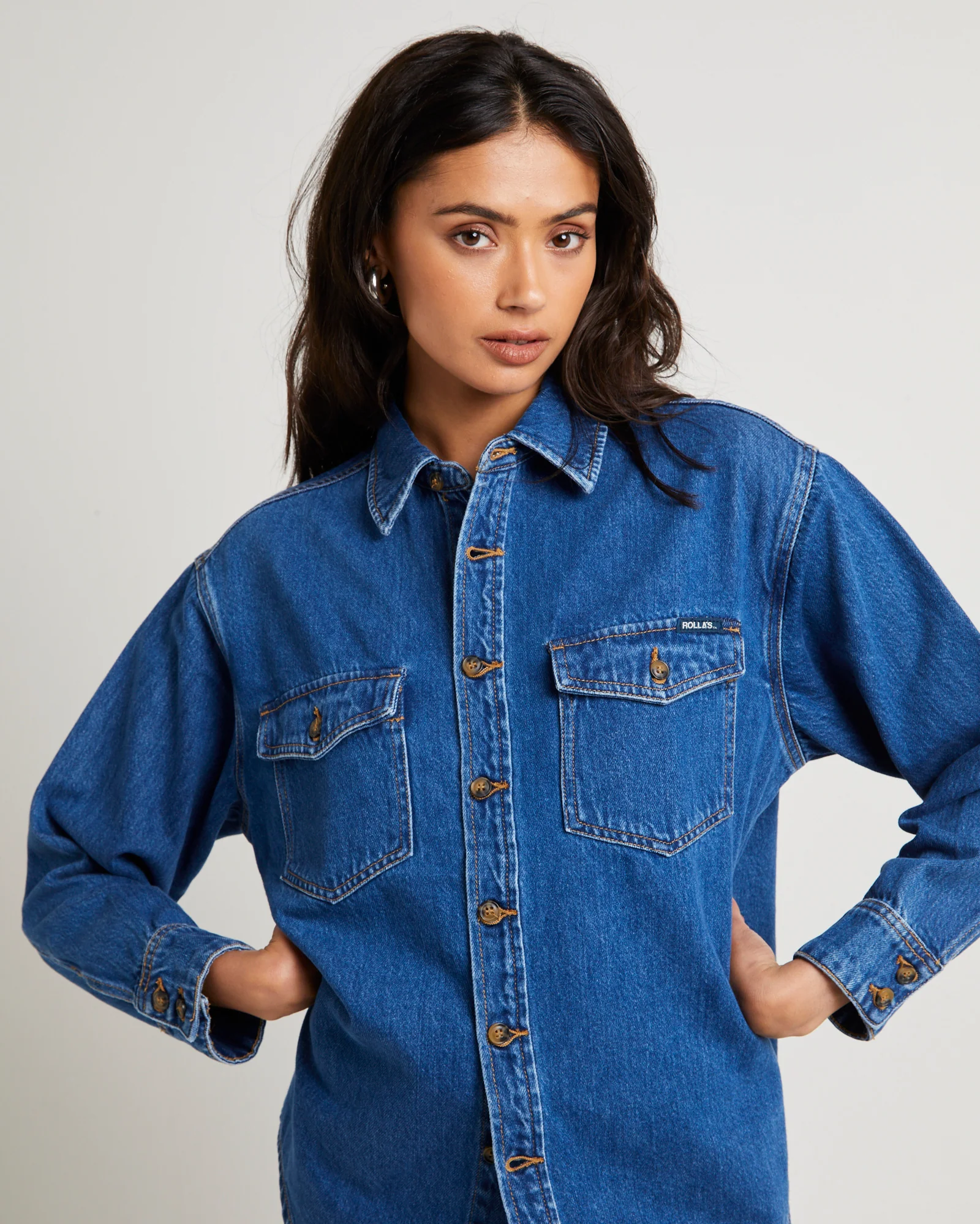 Classic Denim Shacket Ashley - Image 5