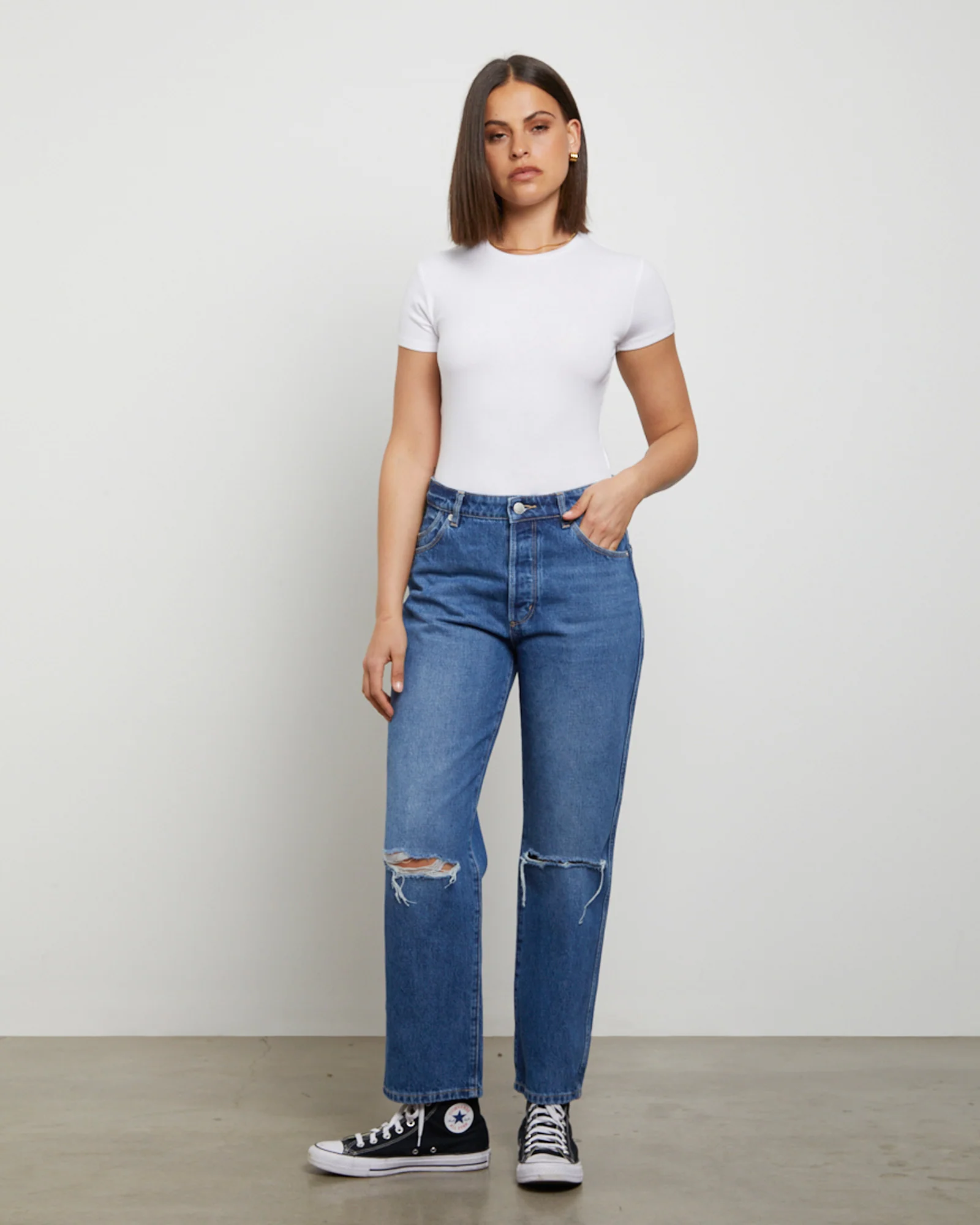 Classic Straight Ankle Denim Jeans Linda - Image 3