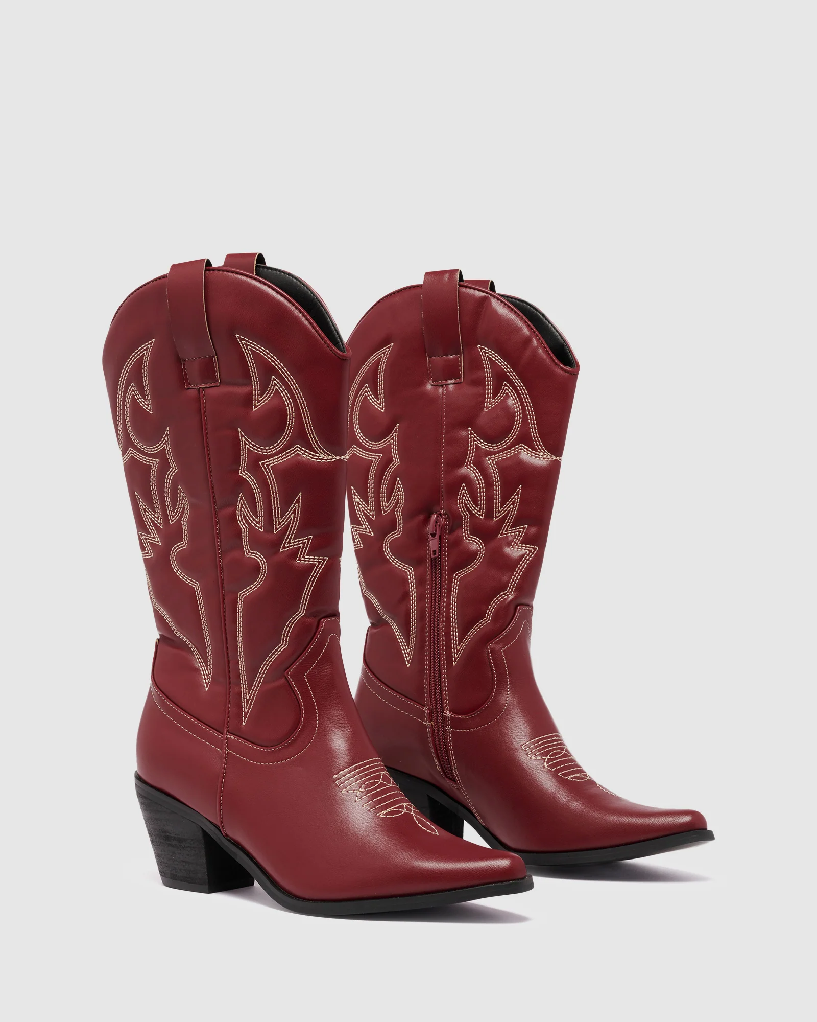 Clayton Western Boot Cherry - Image 2