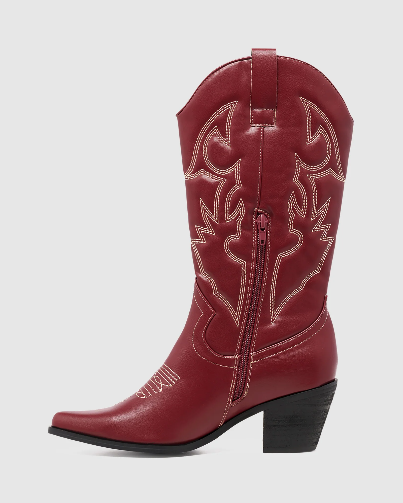 Clayton Western Boot Cherry - Image 3
