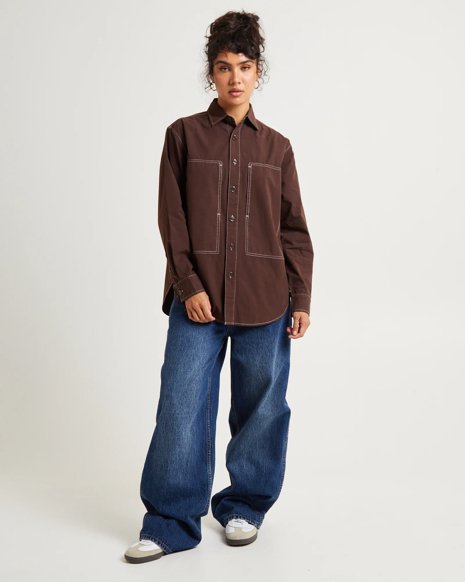 Cliff Long Sleeve Shirt Chocolate