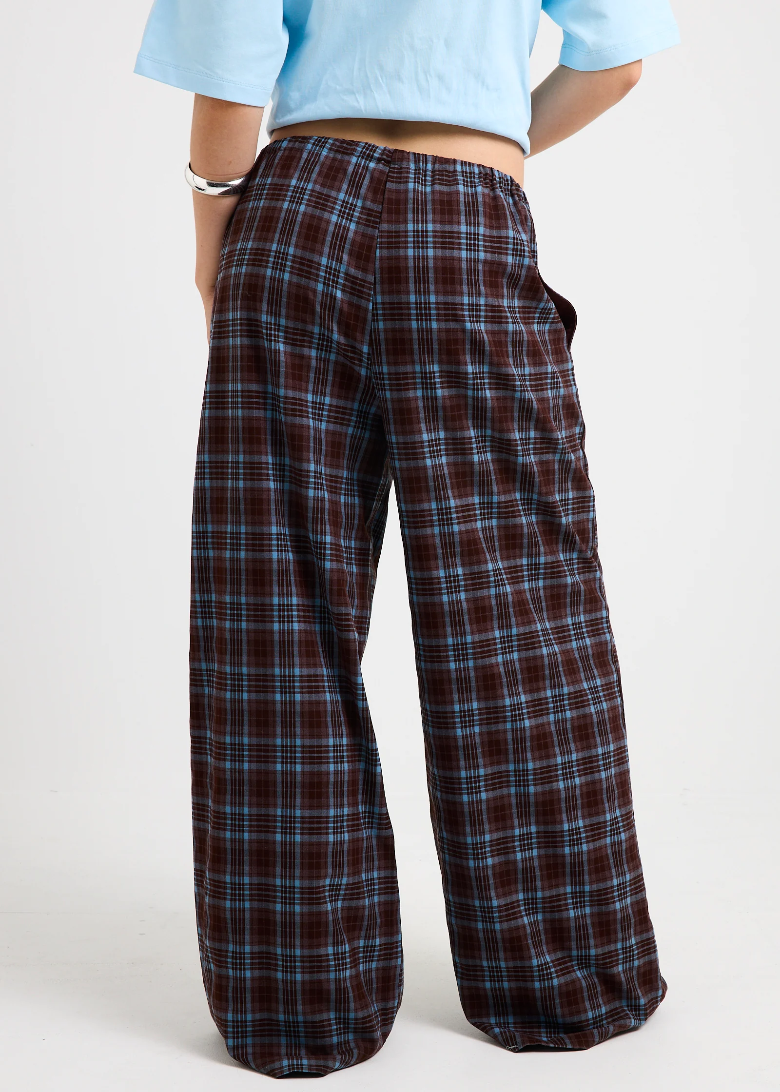 Clio Plaid Wide Leg Pants - Image 3