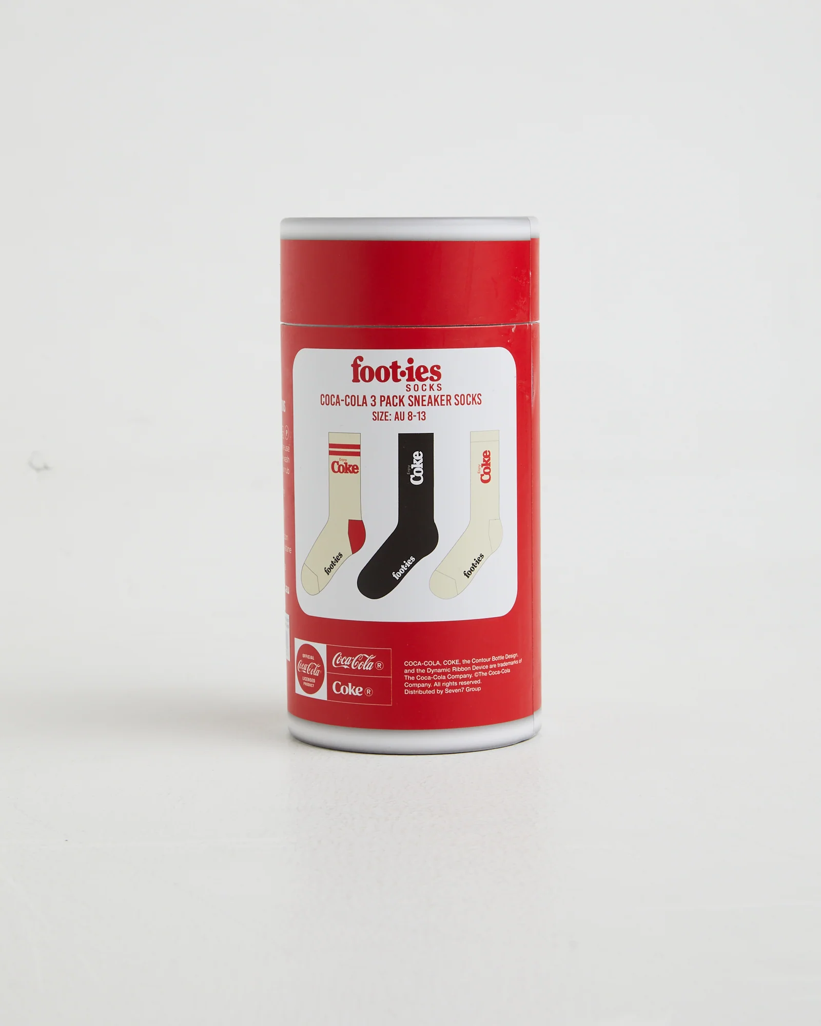 Coke Retro Sneaker Socks 3 Pack Gift Can - Image 4