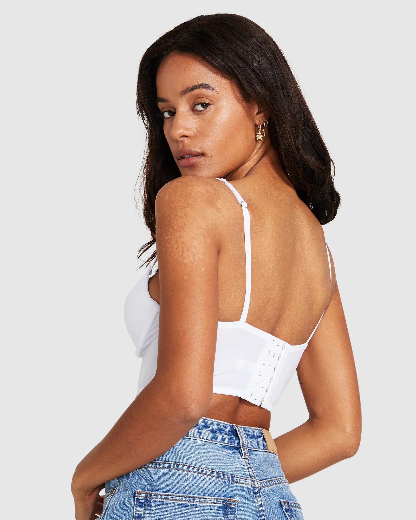 Colette Underwire Corset Bustier White - Image 3