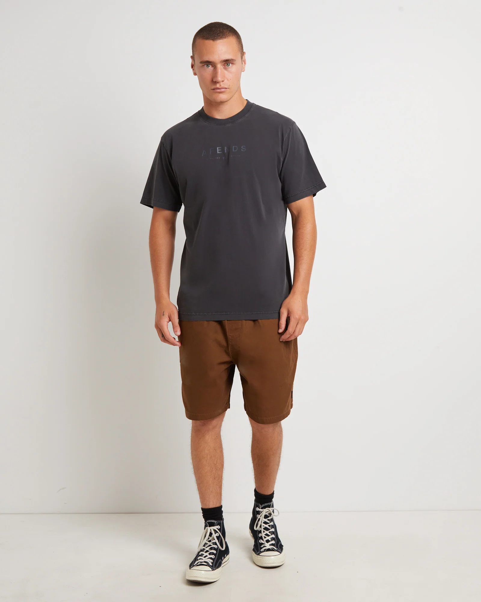 Collage Recycled 18" Swim Shorts in Brown - Image 3