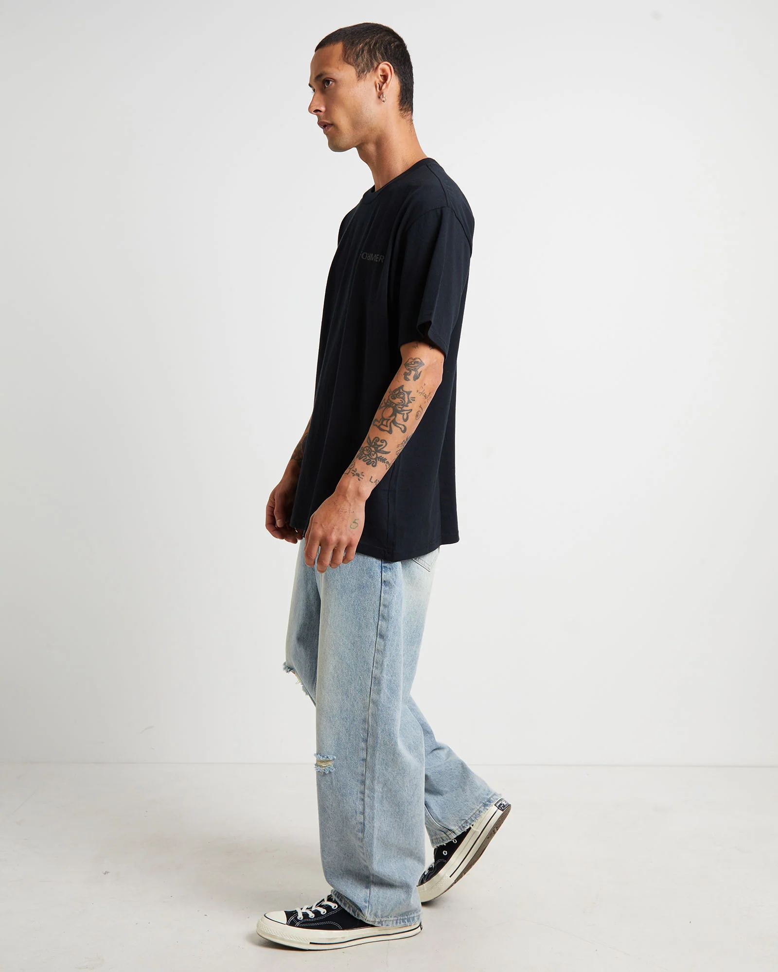 Collision Crux Short Sleeve T-Shirt in Black - Image 4