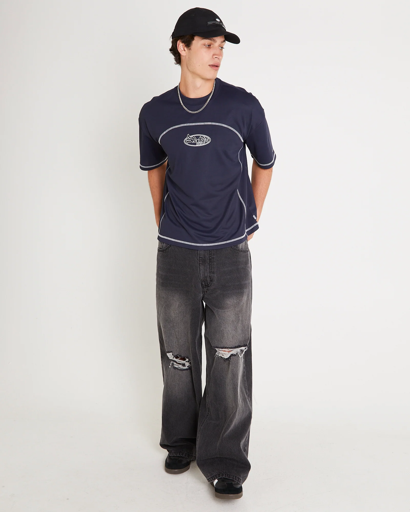 Contrast Sport Crop T-Shirt - Image 4