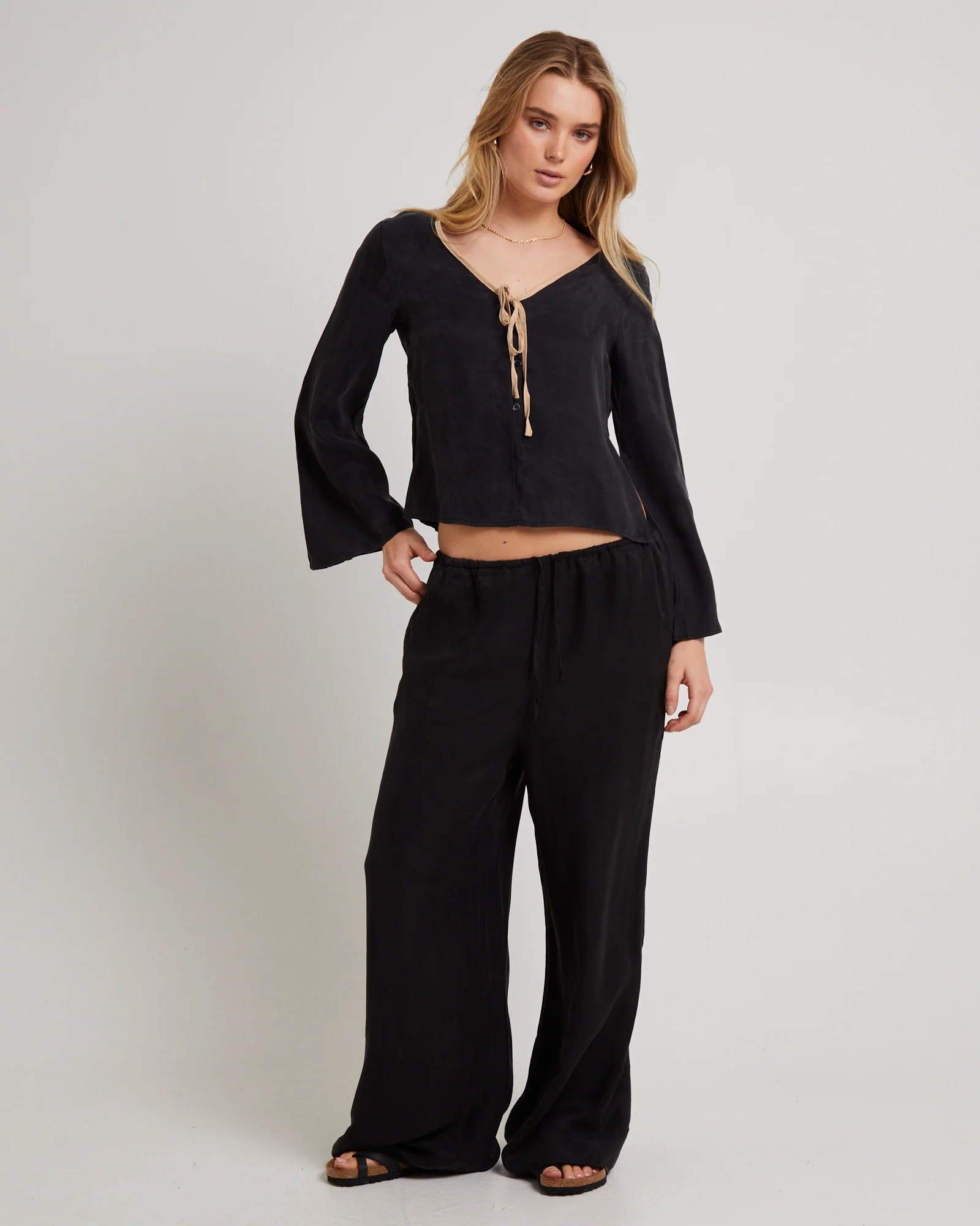 Contrast Tie Top - Image 3