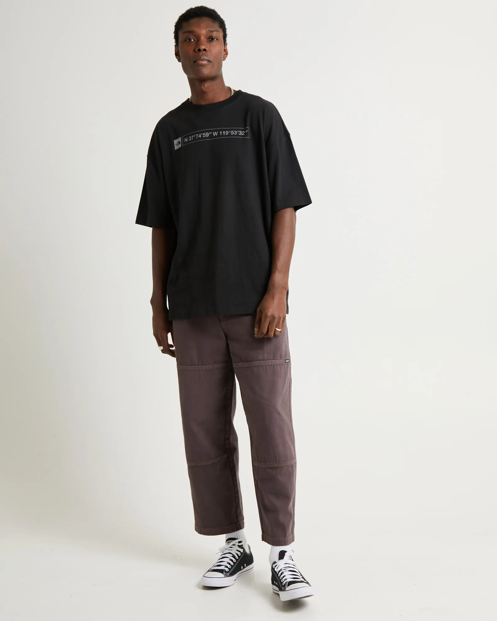 Coordinates Box Fit Short Sleeve T-Shirt Black - Image 3