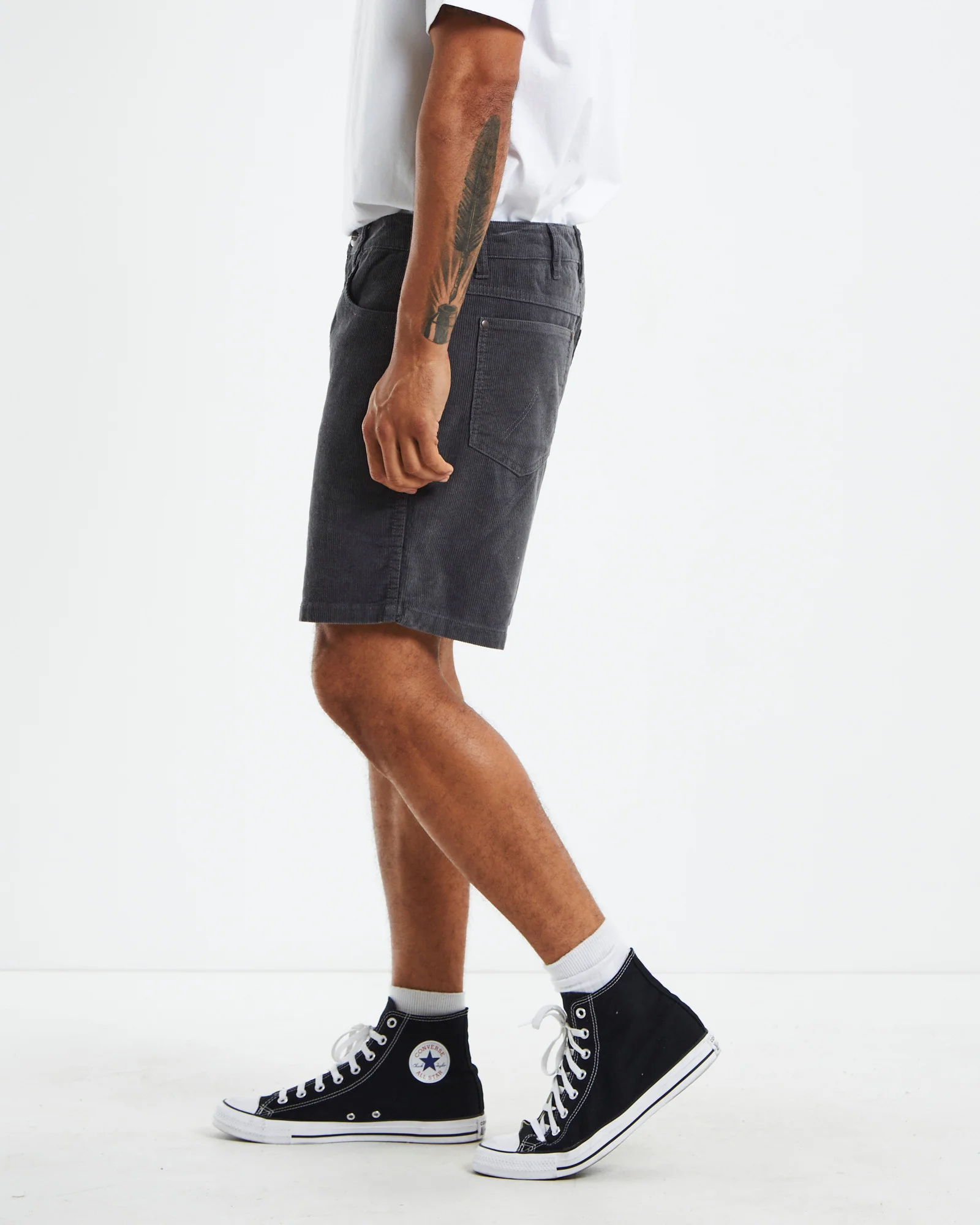 Cord Shorts Pewter Grey - Image 4