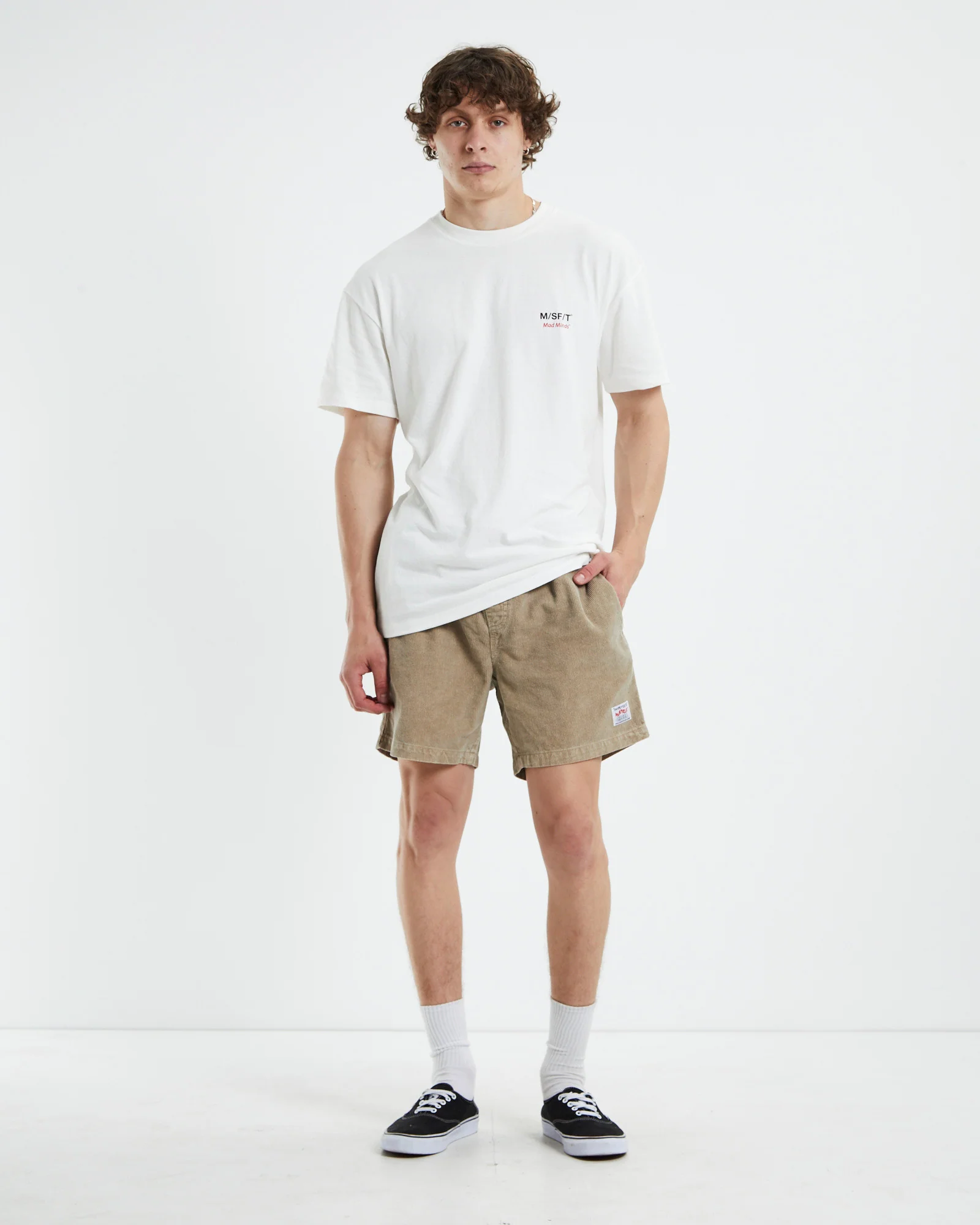 Cord Suspended Particle Shorts Tan - Image 3