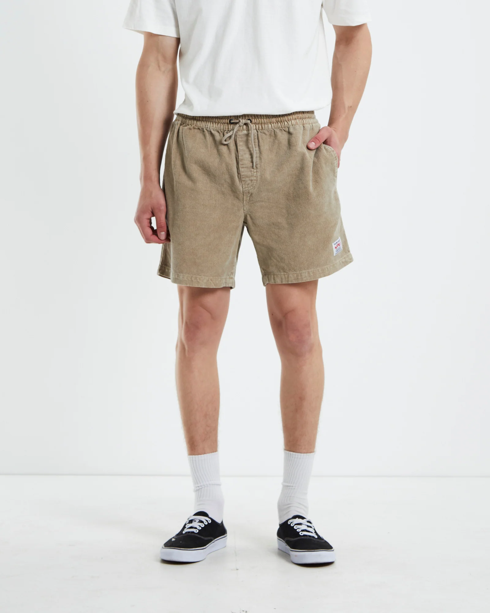 Cord Suspended Particle Shorts Tan - Image 5