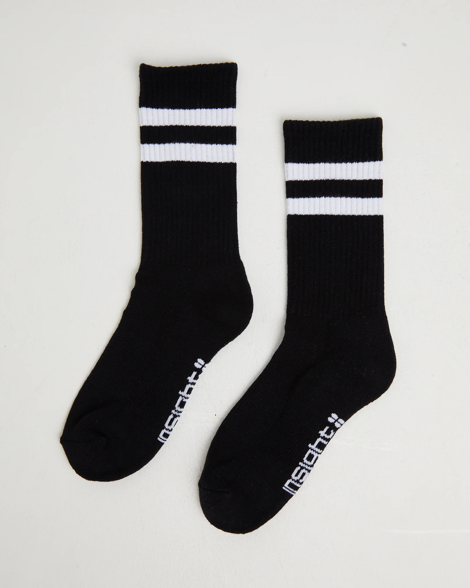 Core Stripe Crew Socks 2 Pack White/Black - Image 4