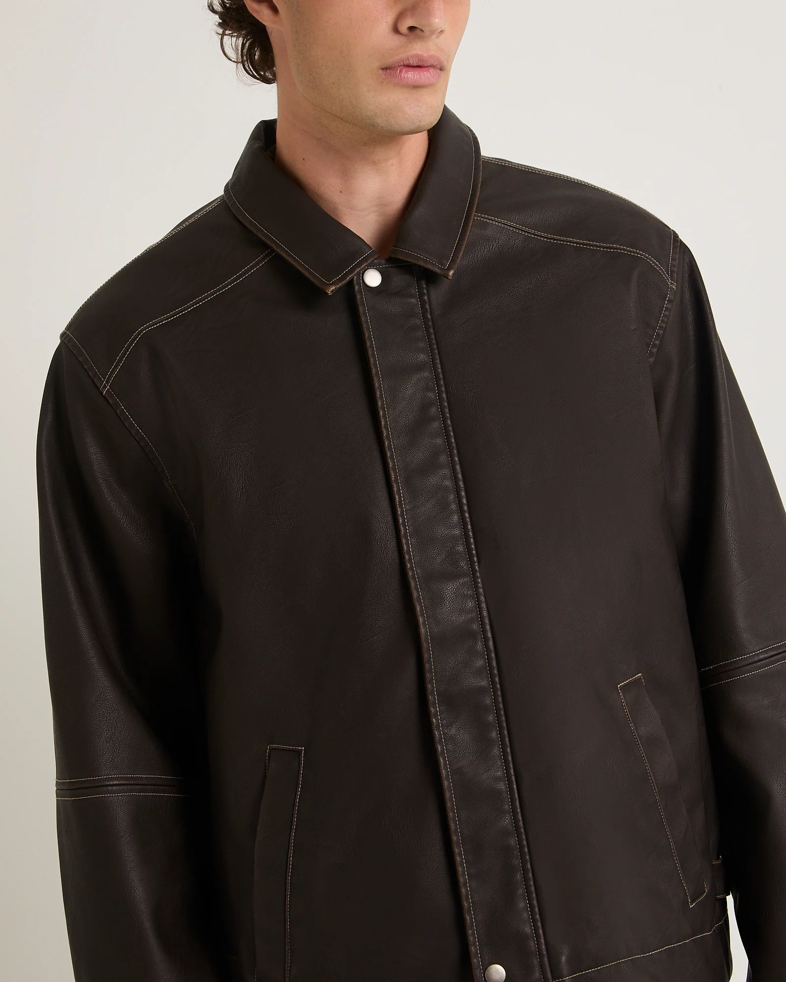 Corp PU Leather Jacket - Image 6