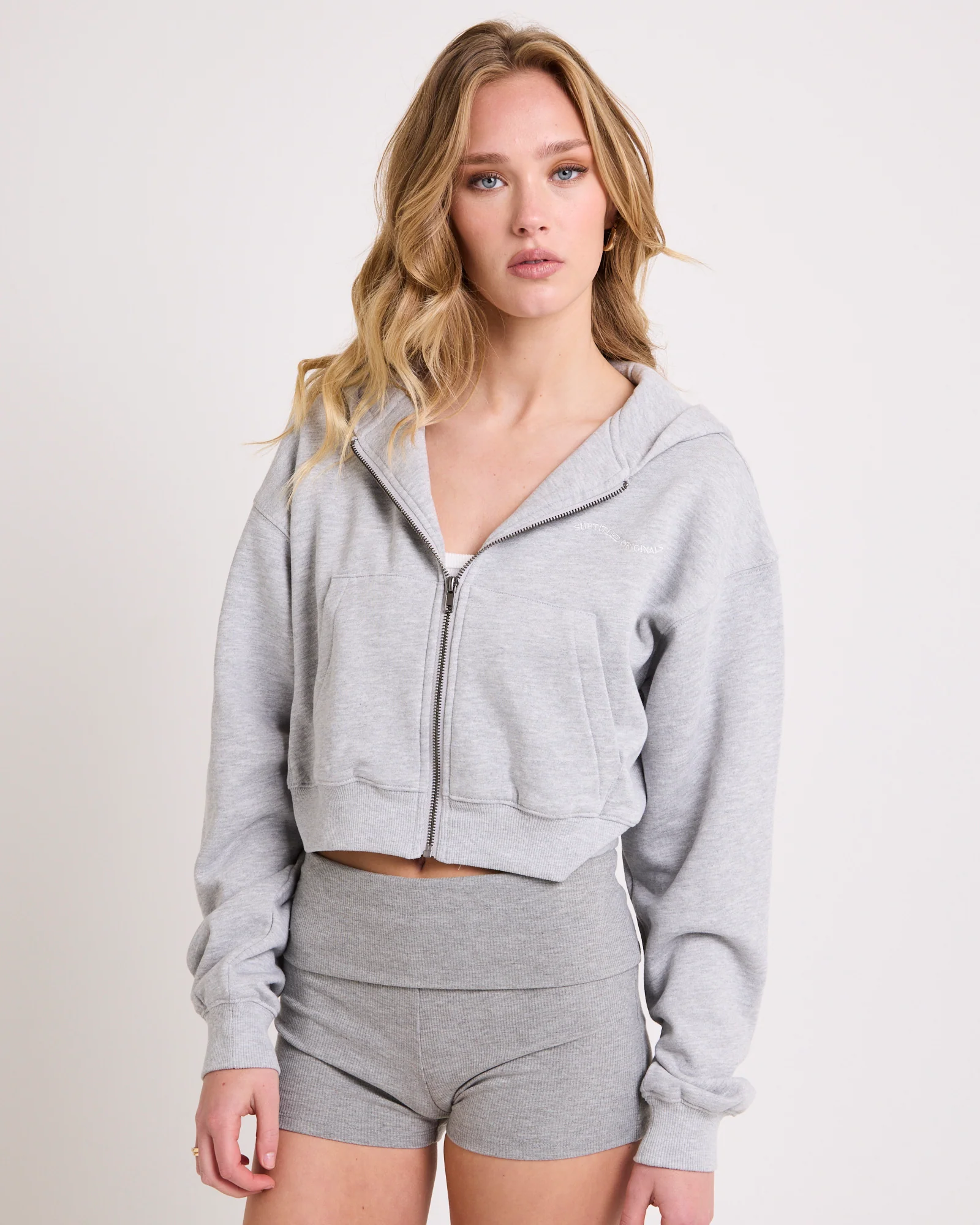 Country Club Cropped Zip Hoodie - Image 2