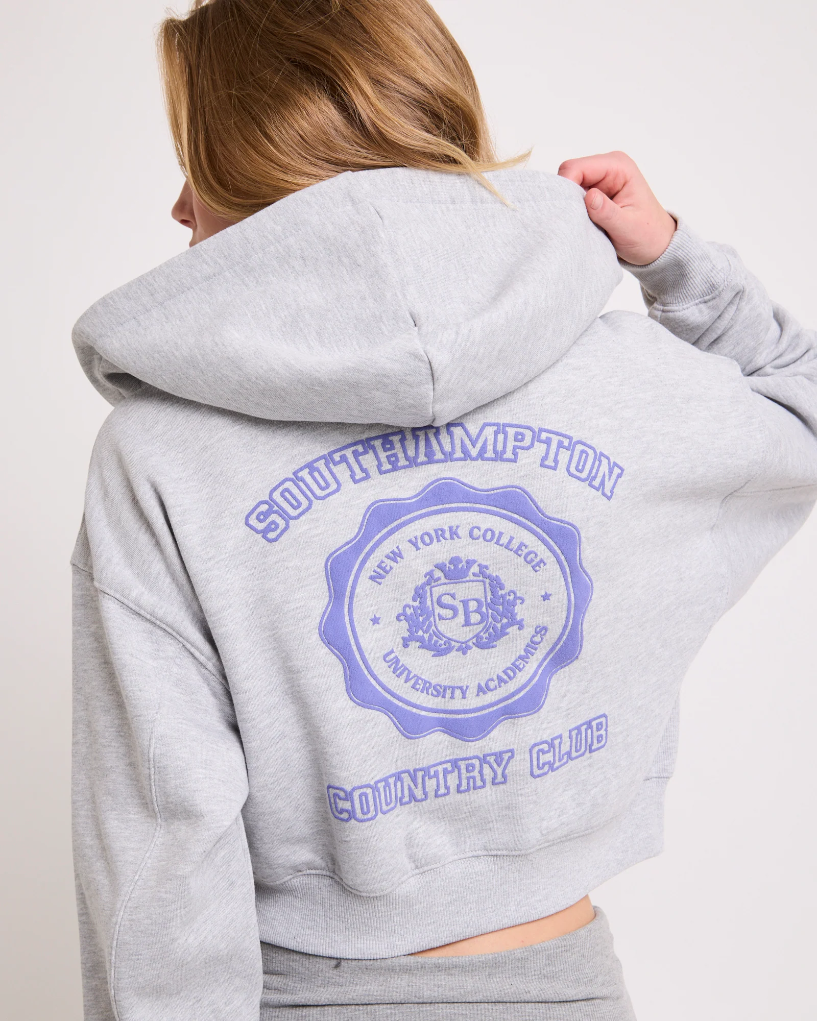 Country Club Cropped Zip Hoodie - Image 5