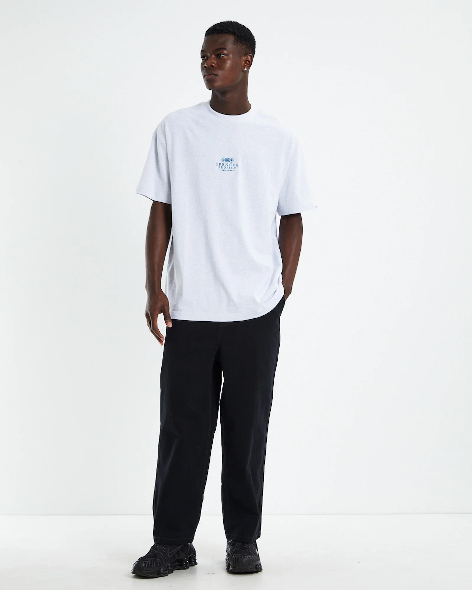 Court Short Sleeve T-Shirt Frost Marle Grey - Image 3