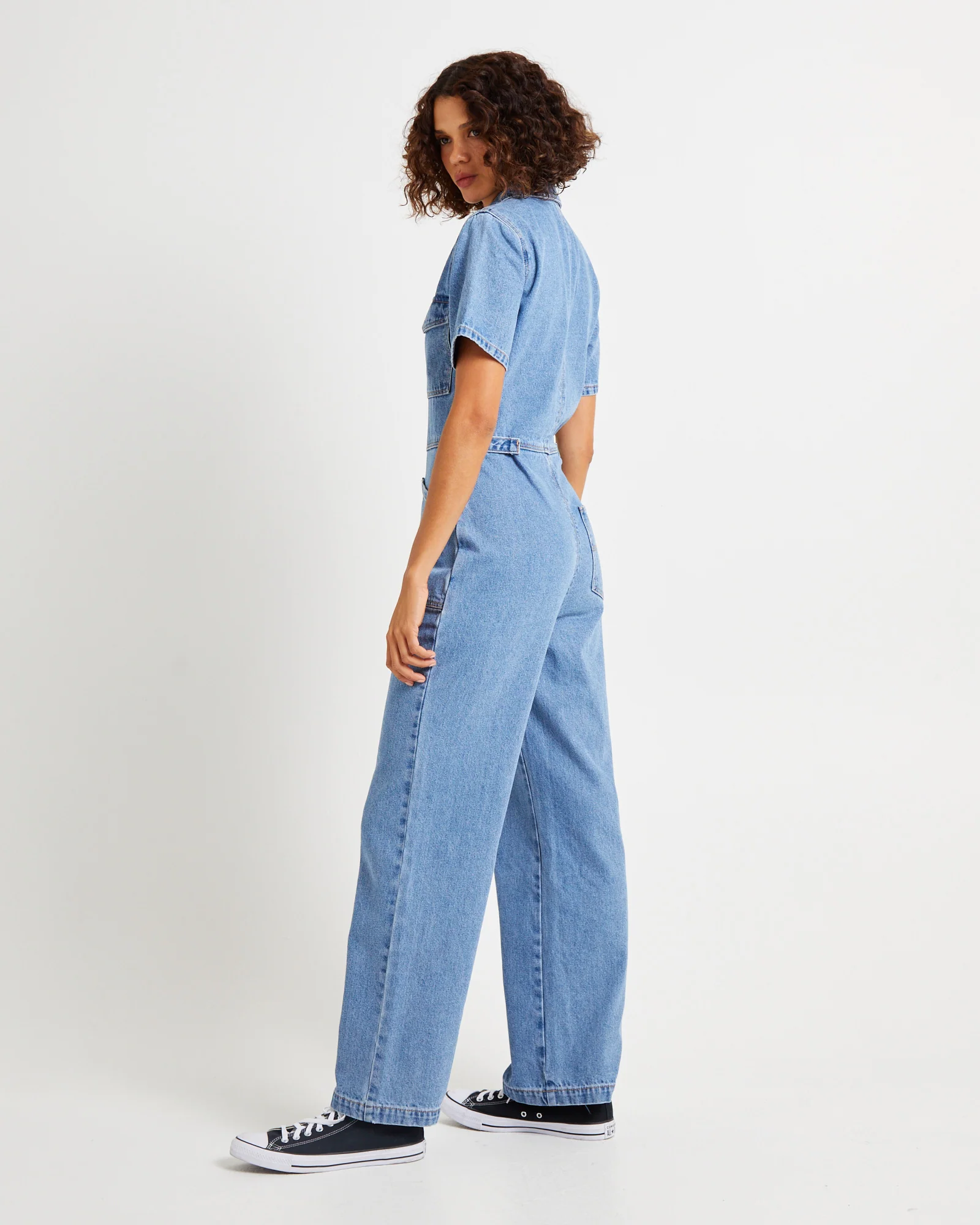 Coverall Ada Denim Jumpsuit Light Vintage - Image 4