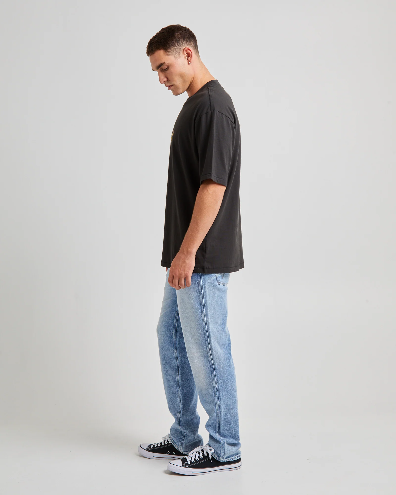 Crazytown Slacker T-Shirt Worn Black - Image 4