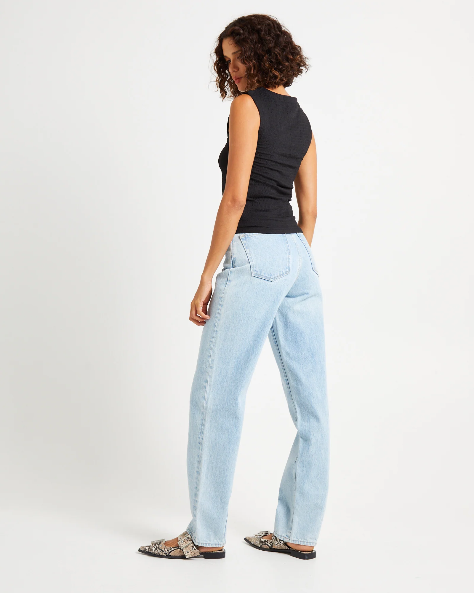 Crinkle 90s Top Black - Image 3