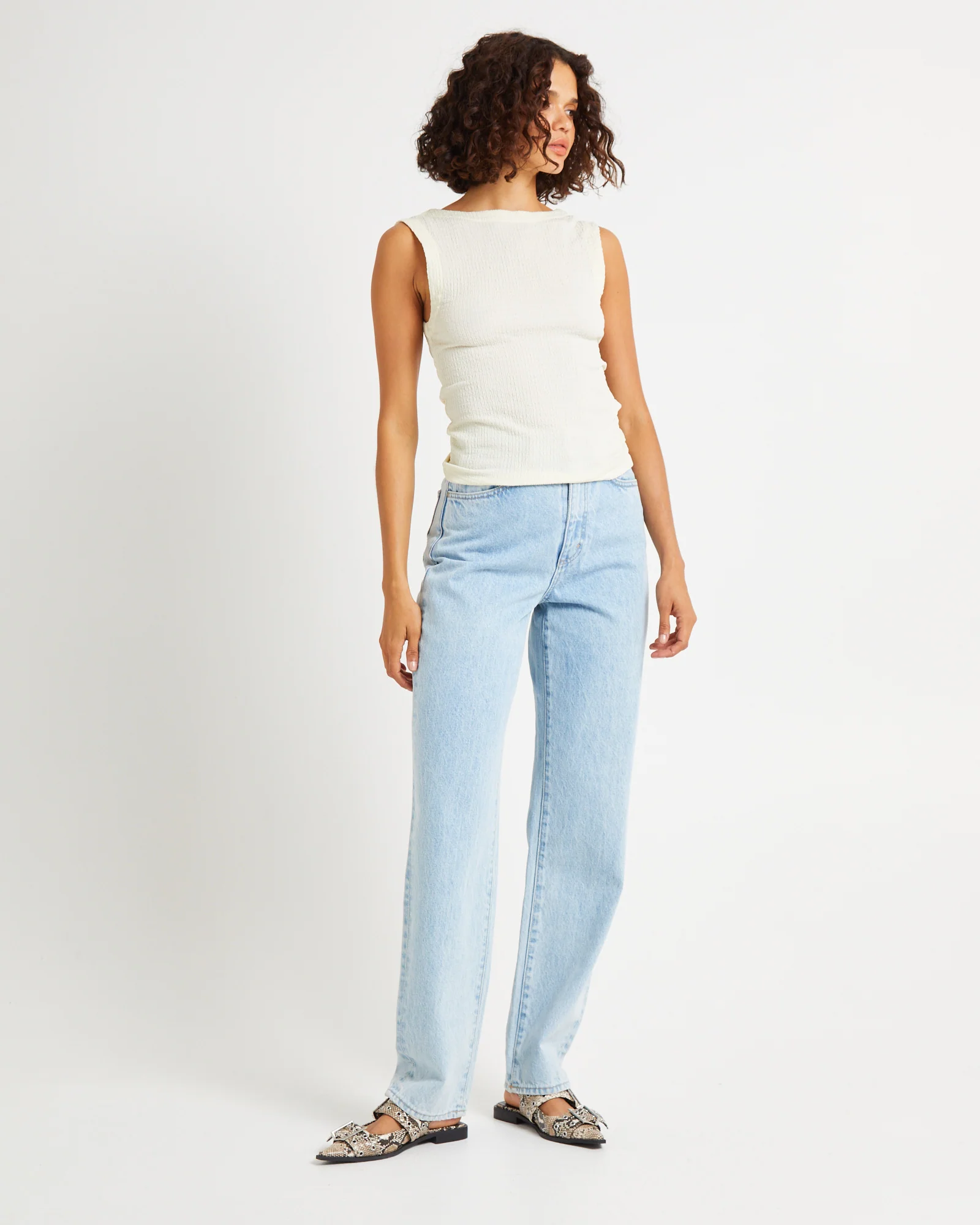 Crinkle 90s Top Cream - Image 3