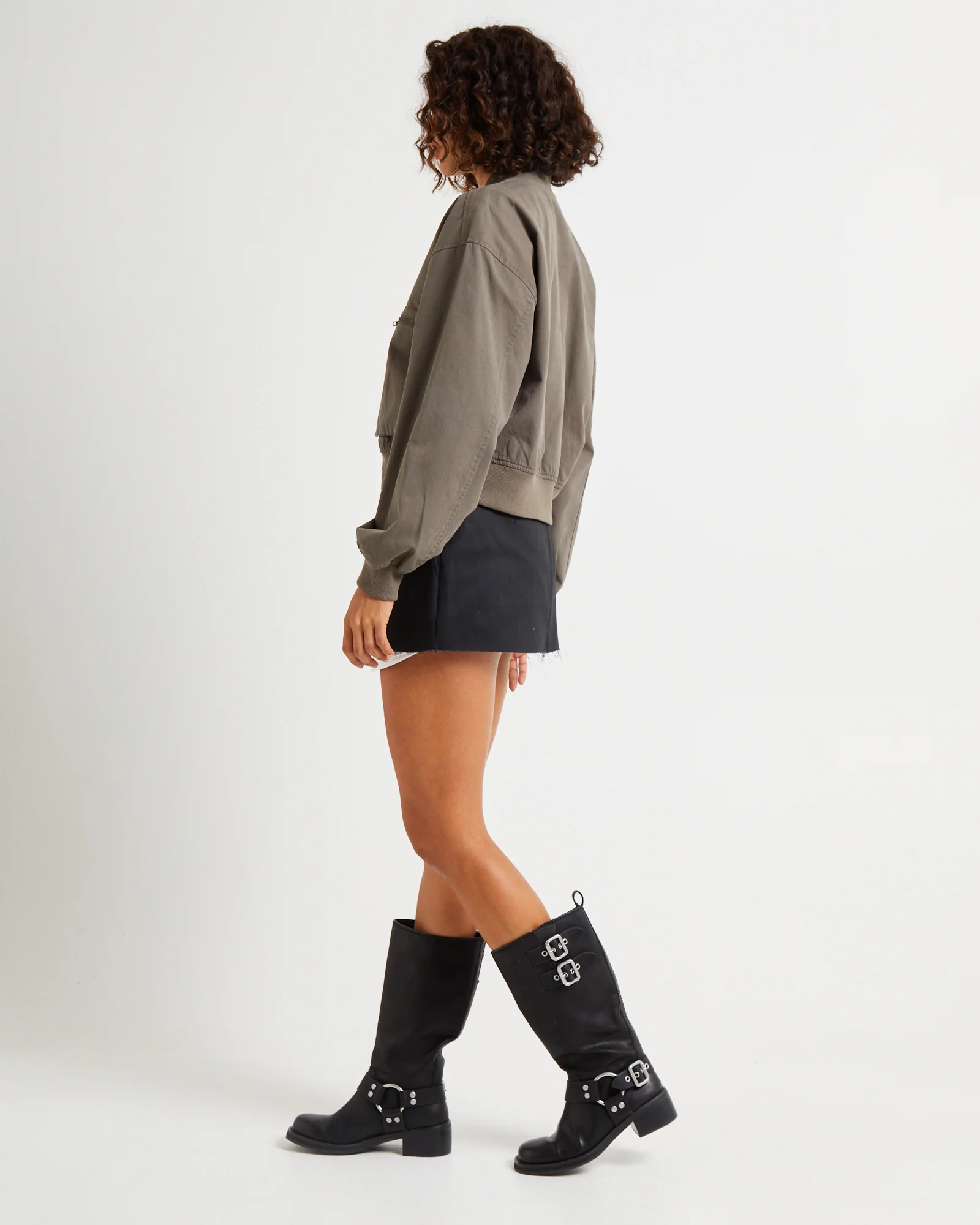 Crop Utility Bomber Jacket - Image 5