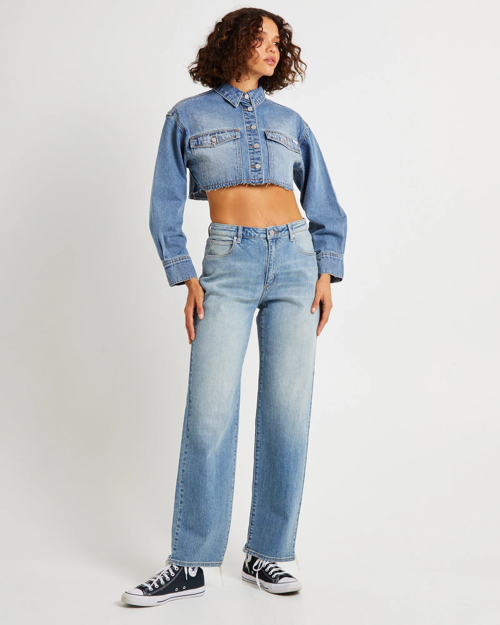 Cropped Denim Shacket Lula - Image 3