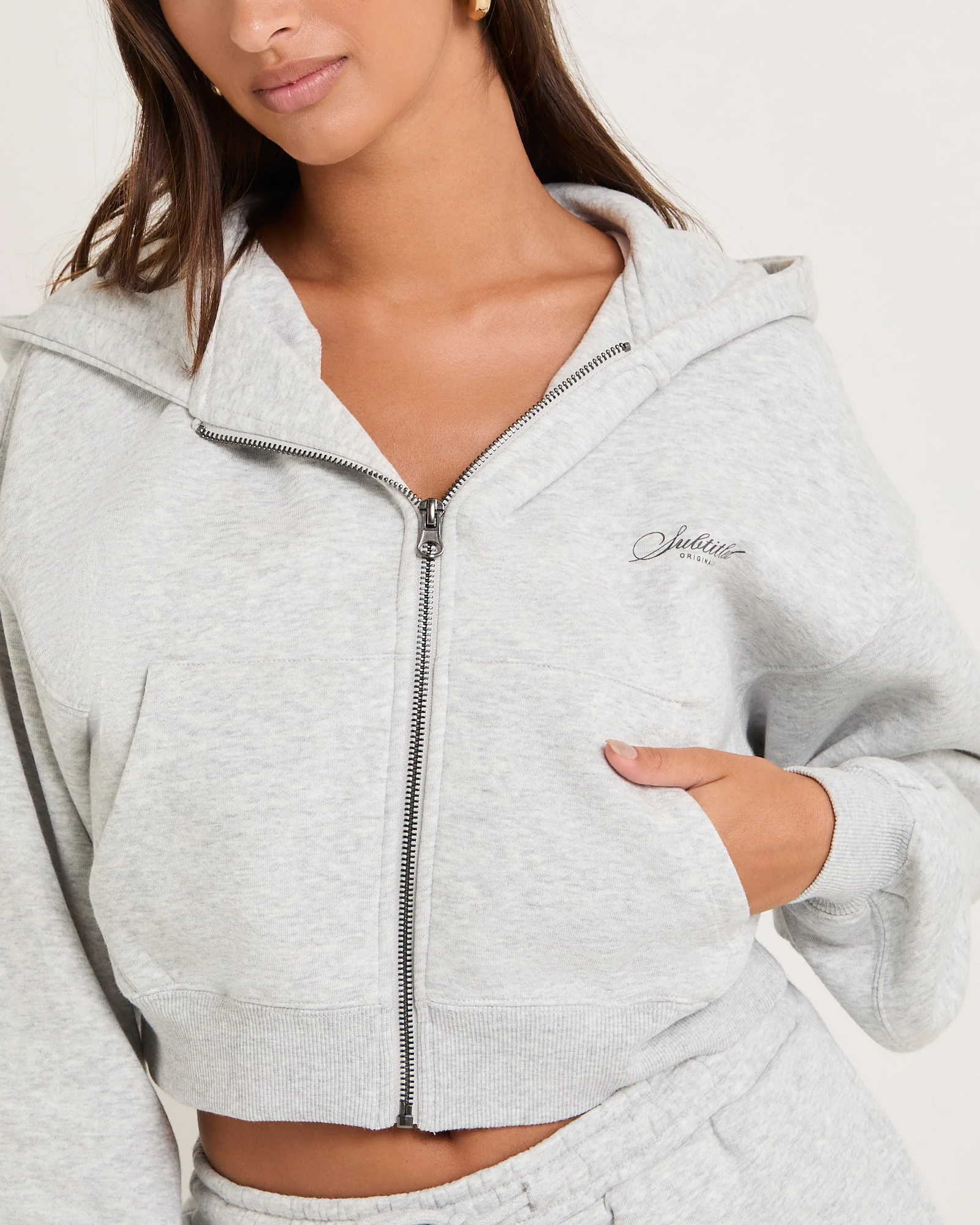 Cropped Zip Hoodie - Image 5