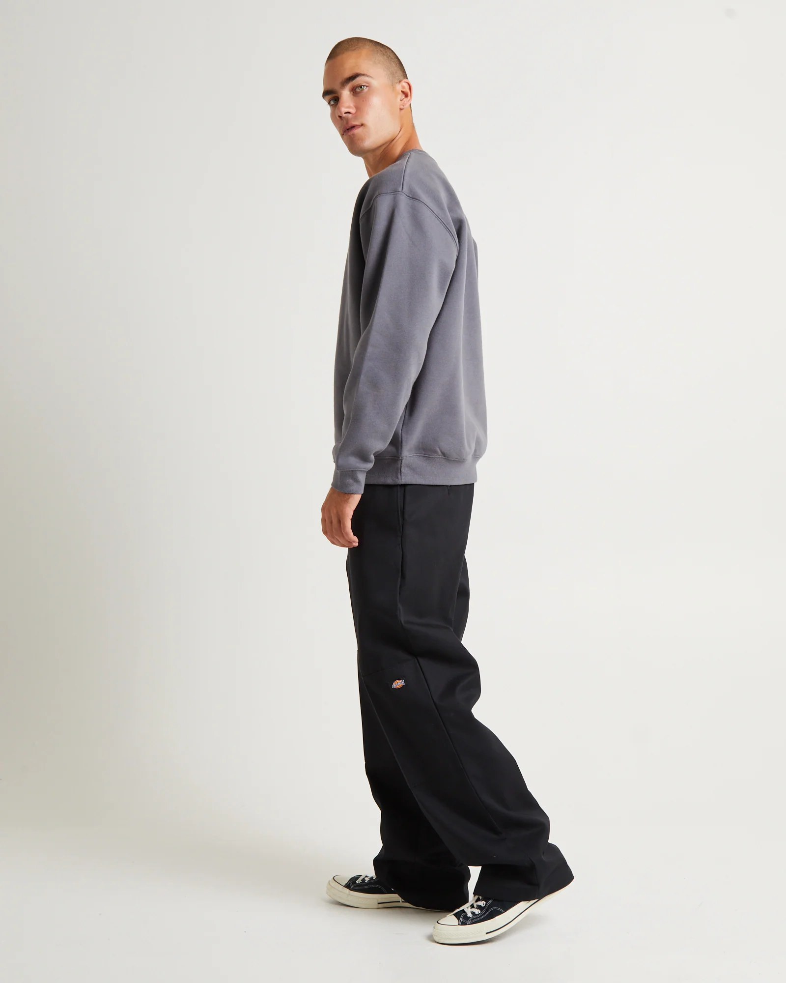 Crux Tribute Crew Jumper Iron Grey - Image 4
